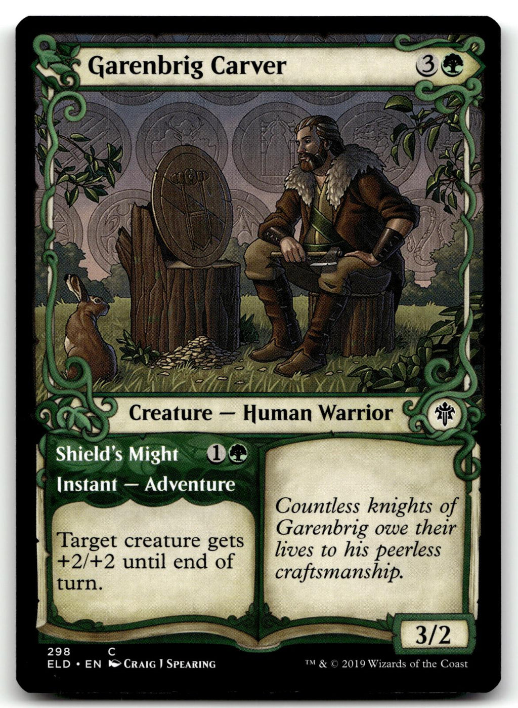 Garenbrig Carver (Showcase) 298 Throne of Eldraine Magic: The Gathering NM