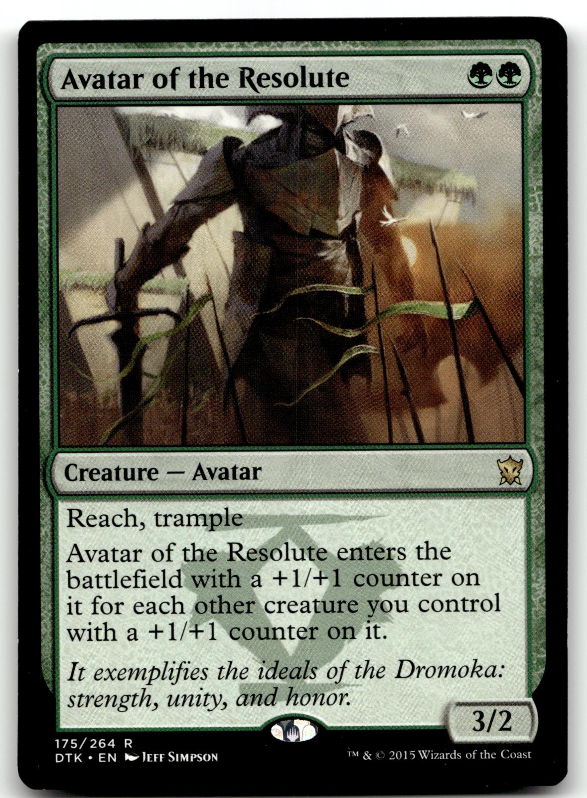 Avatar of the Resolute 175 Rare Dragons of Tarkir Magic: The Gathering Near Mint