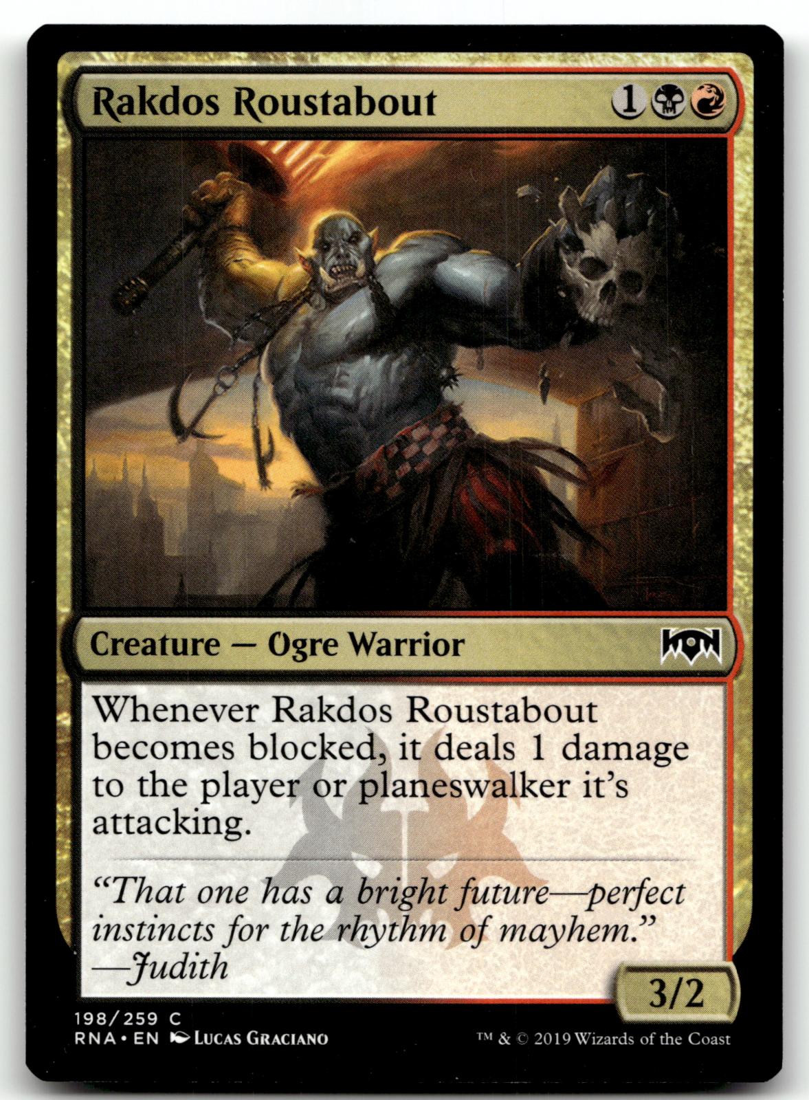 Rakdos Roustabout 198 Common Ravnica Allegiance Magic: The Gathering Near Mint
