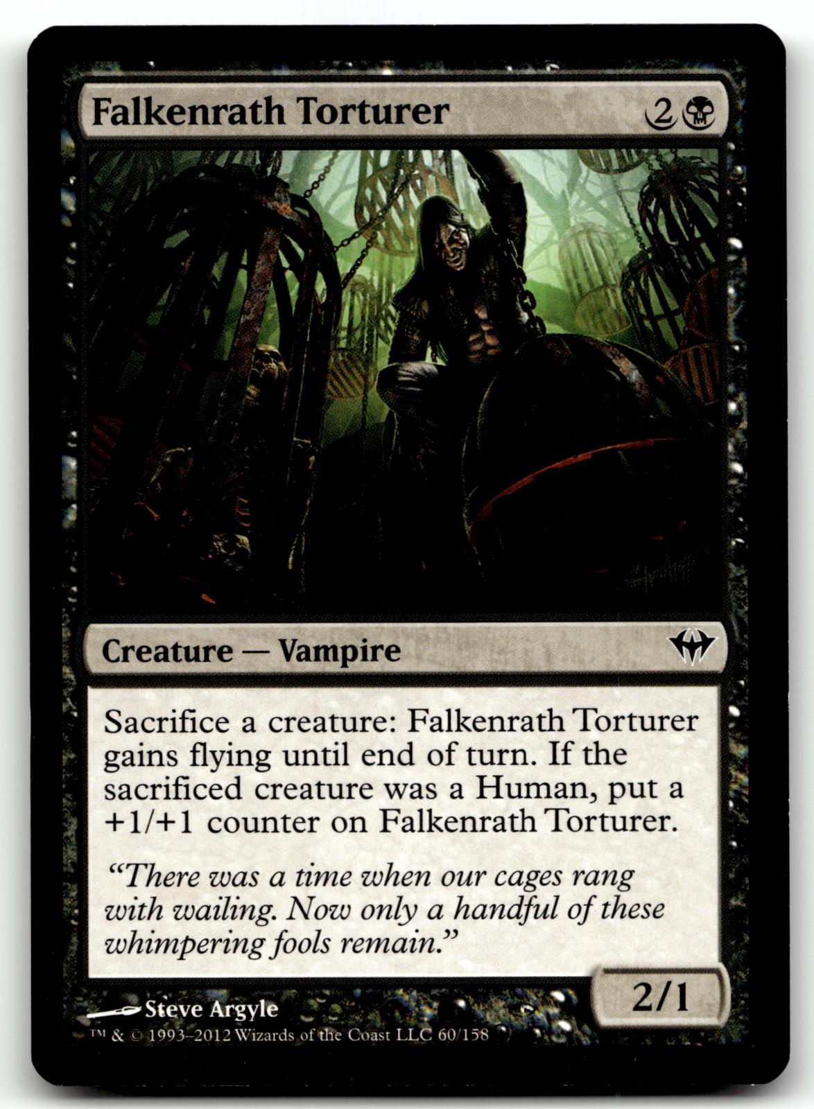 Falkenrath Torturer 60 Common Dark Ascension Magic: The Gathering Near Mint