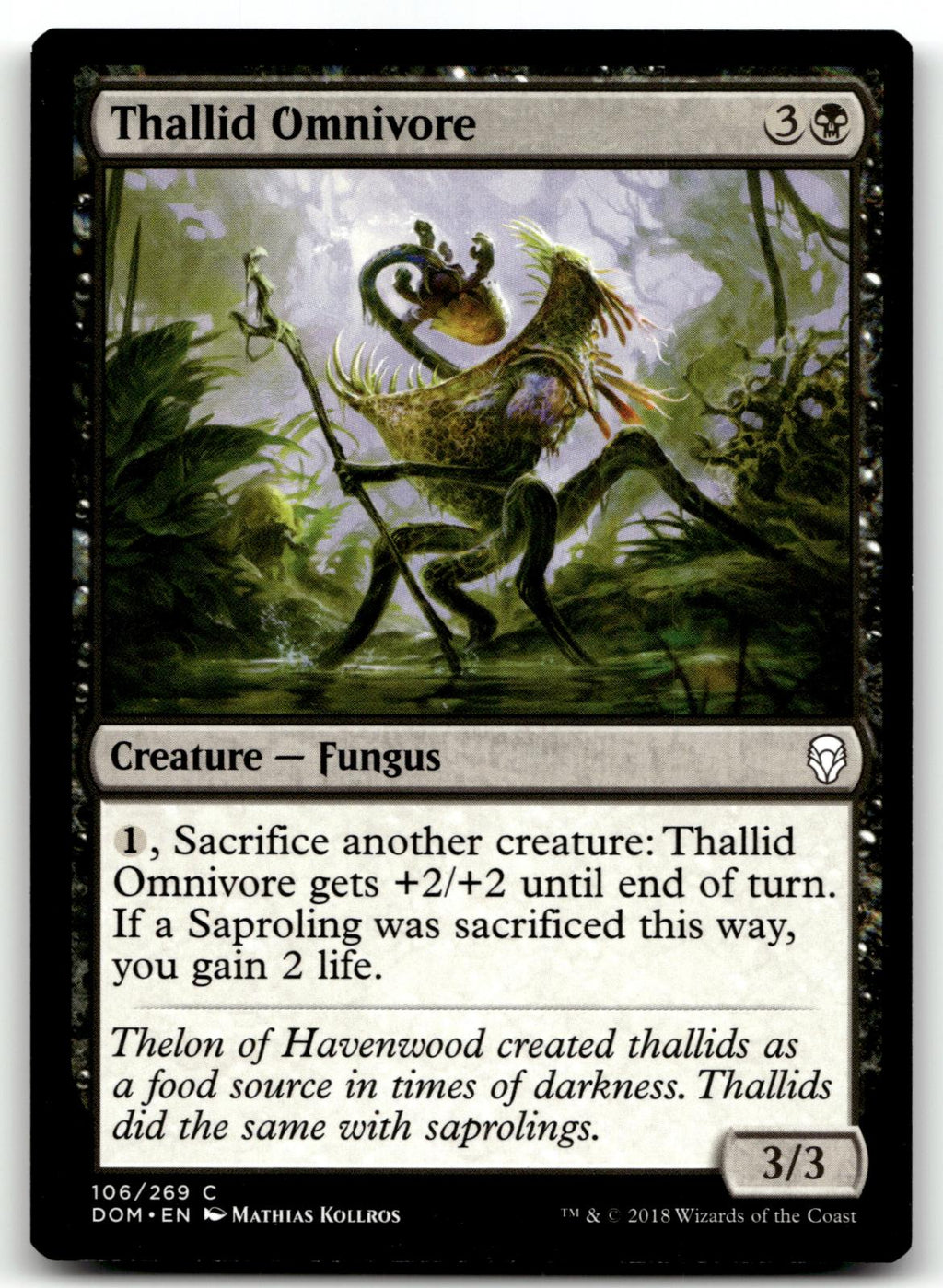 Thallid Omnivore 106 Common Dominaria Magic: The Gathering Near Mint