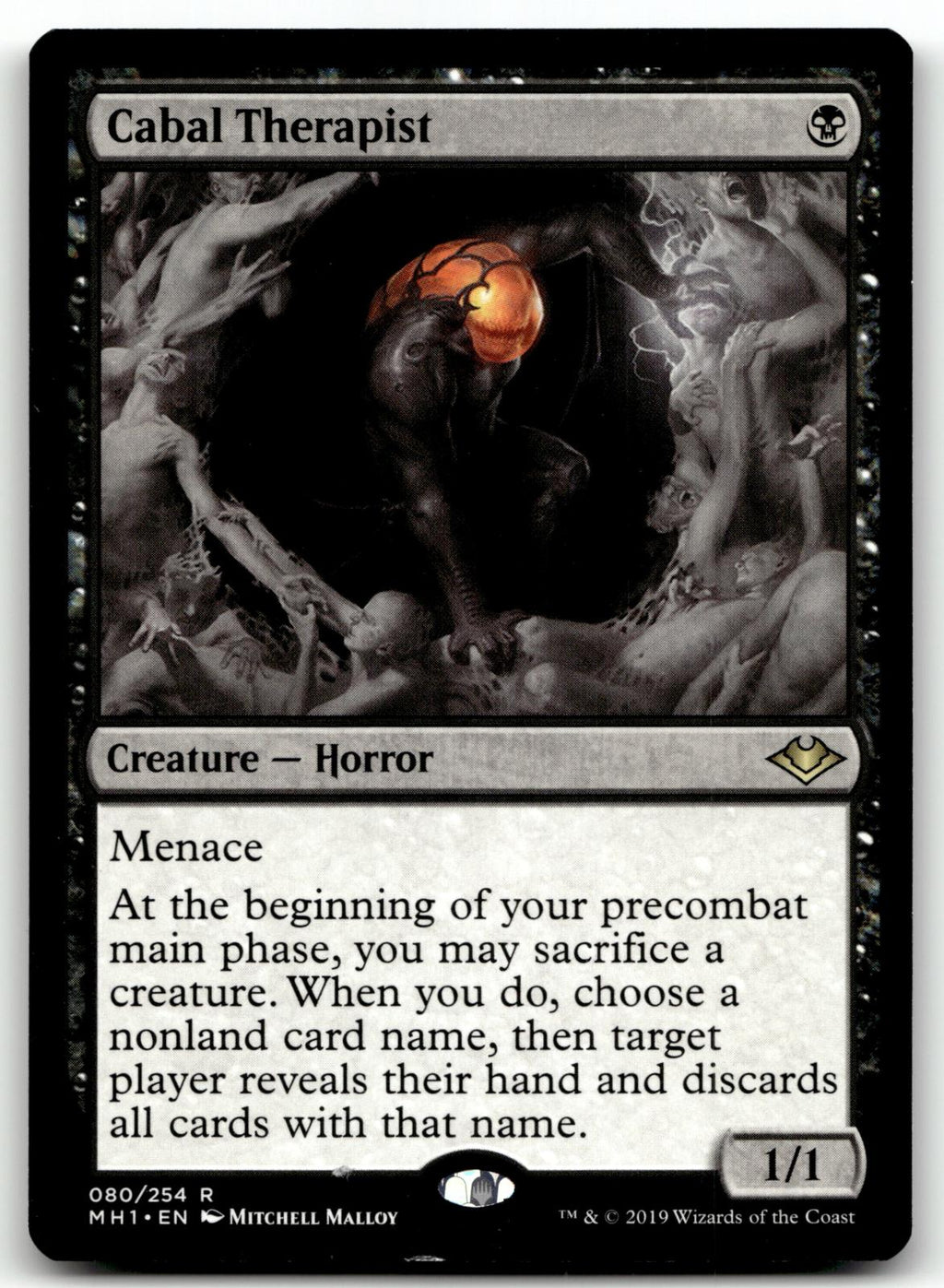 Cabal Therapist 80 Rare Modern Horizons Magic: The Gathering Near Mint