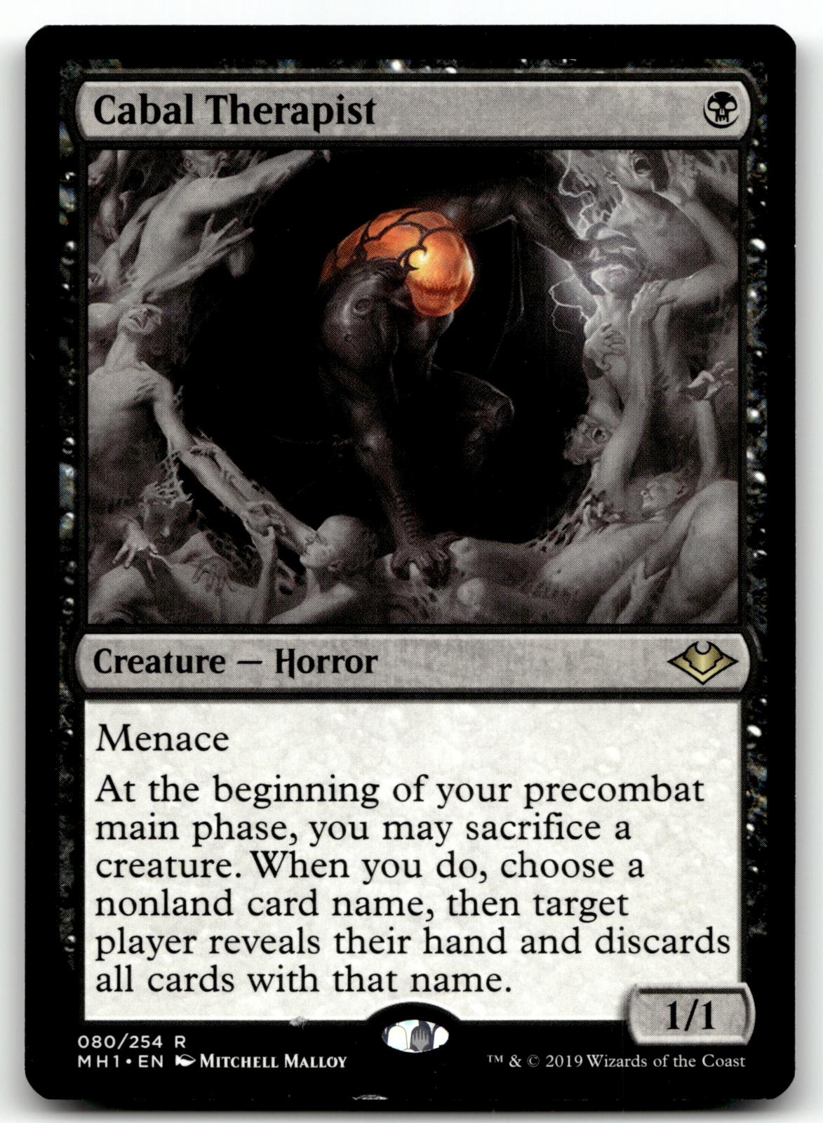 Cabal Therapist 80 Rare Modern Horizons Magic: The Gathering Near Mint