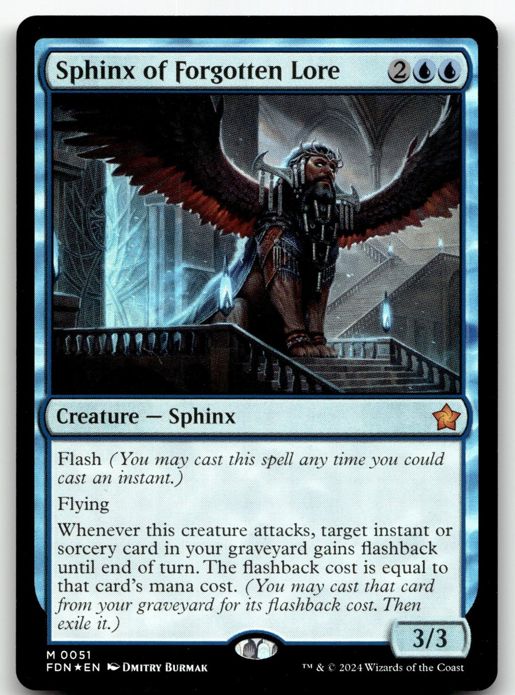 Sphinx of Forgotten Lore 51 Mythic Foundations Magic: The Gathering Foil NM