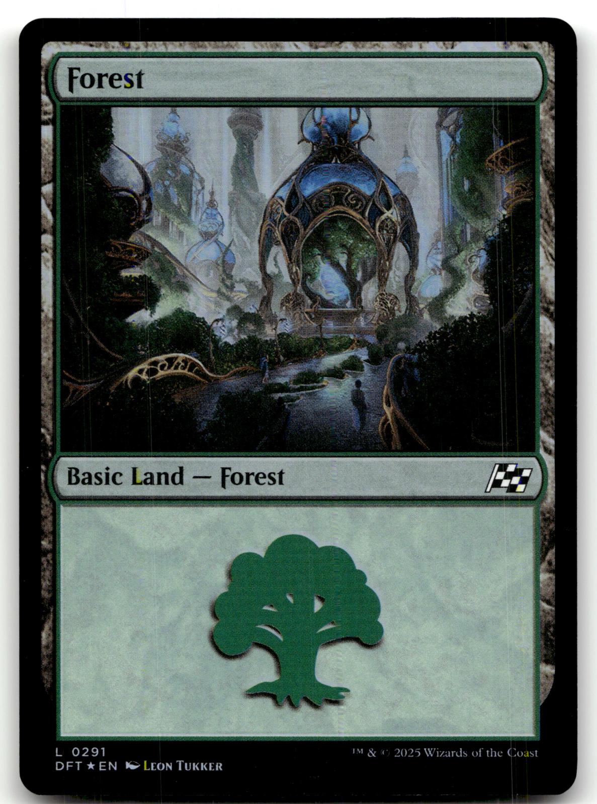 Forest (0291) 291 Land Aetherdrift Magic: The Gathering Foil Near Mint