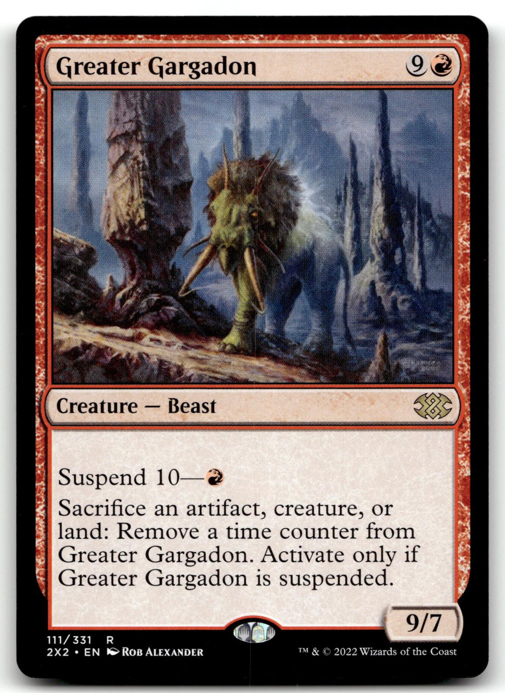 Greater Gargadon 111 Rare Double Masters 2022 Magic: The Gathering Near Mint