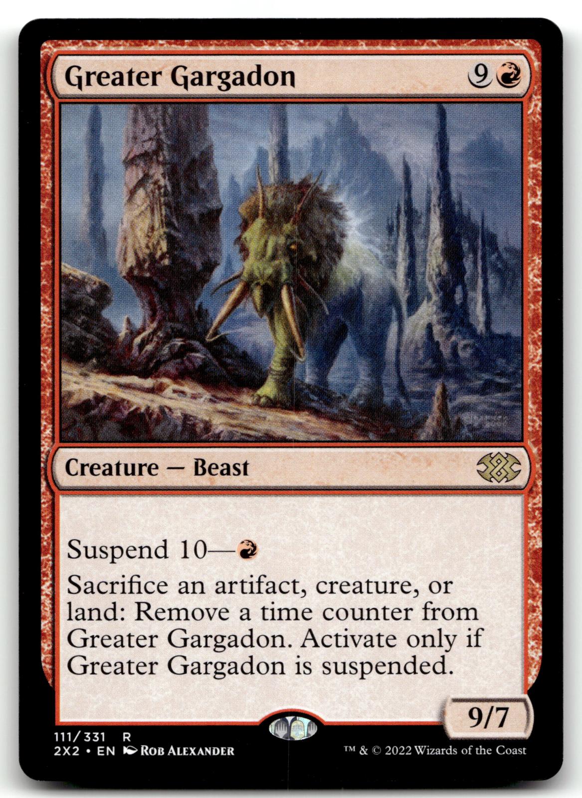 Greater Gargadon 111 Rare Double Masters 2022 Magic: The Gathering Near Mint