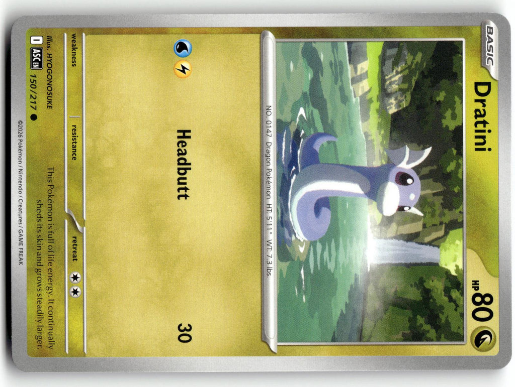 Dratini 150/217 Common Ascended Heroes Pokemon Near Mint