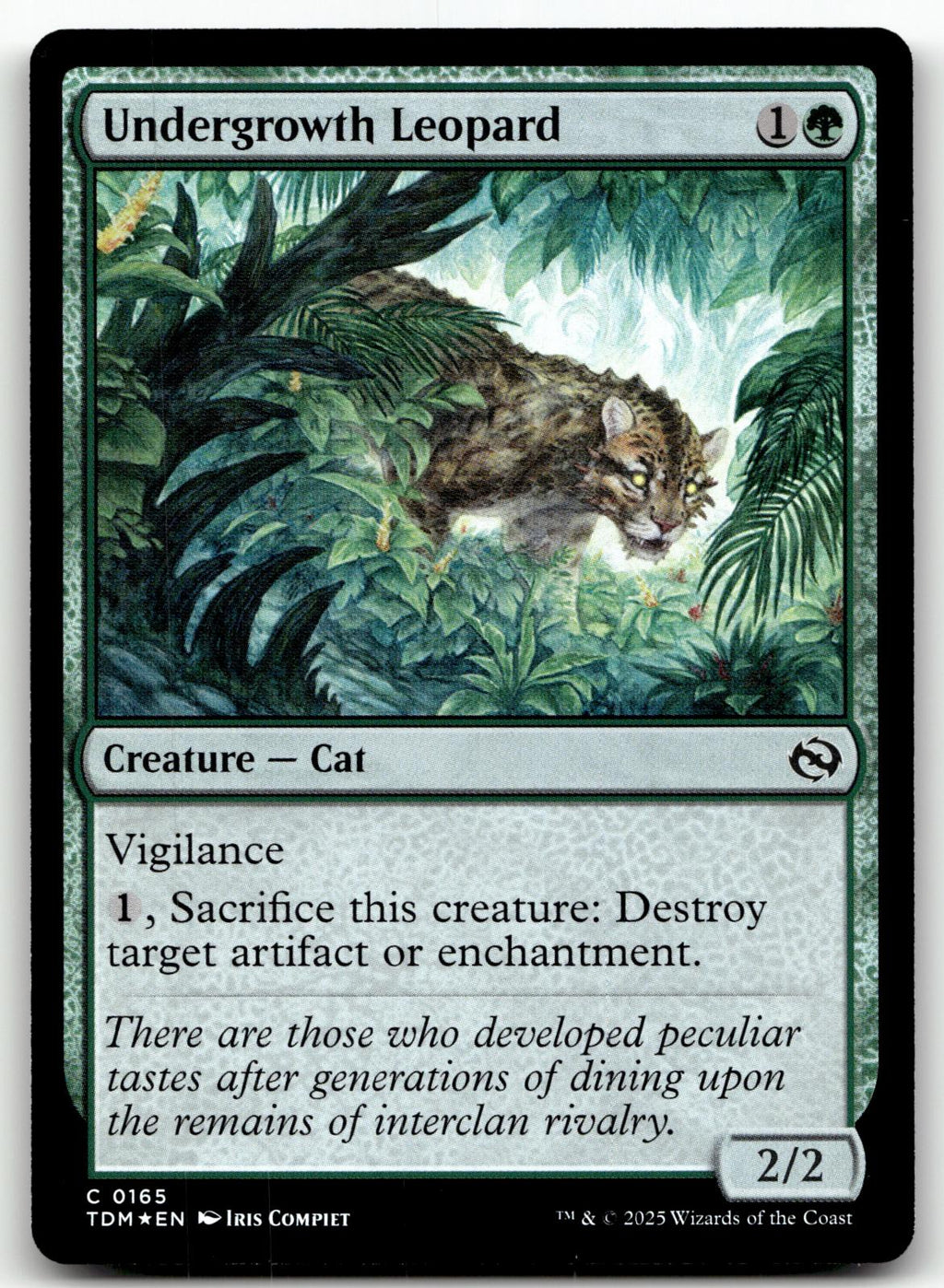 Undergrowth Leopard 165 Common Tarkir: Dragonstorm Magic: The Gathering Foil NM