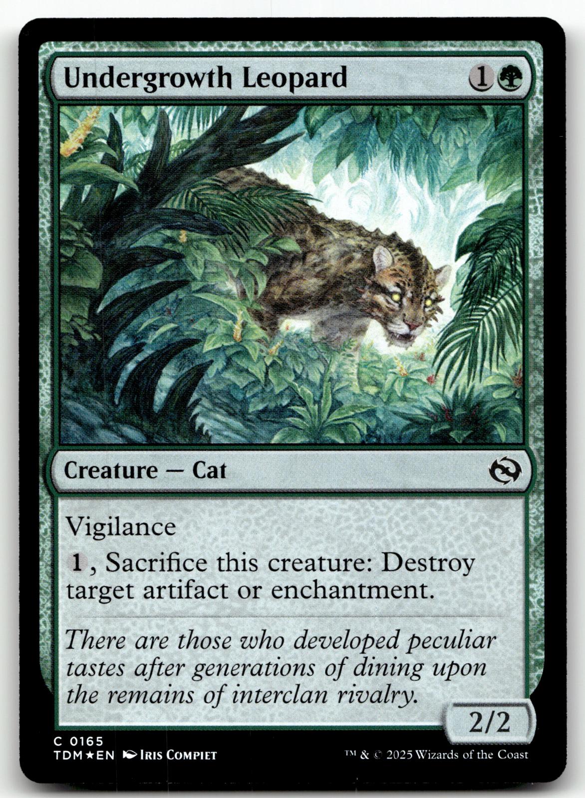 Undergrowth Leopard 165 Common Tarkir: Dragonstorm Magic: The Gathering Foil NM