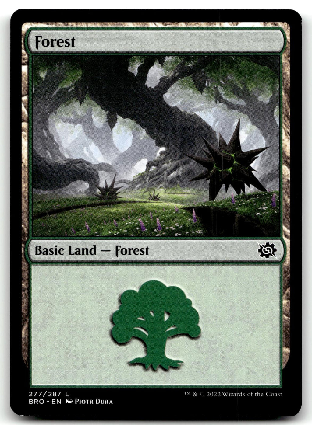 Forest (277) 277 Land The Brothers' War Magic: The Gathering Near Mint