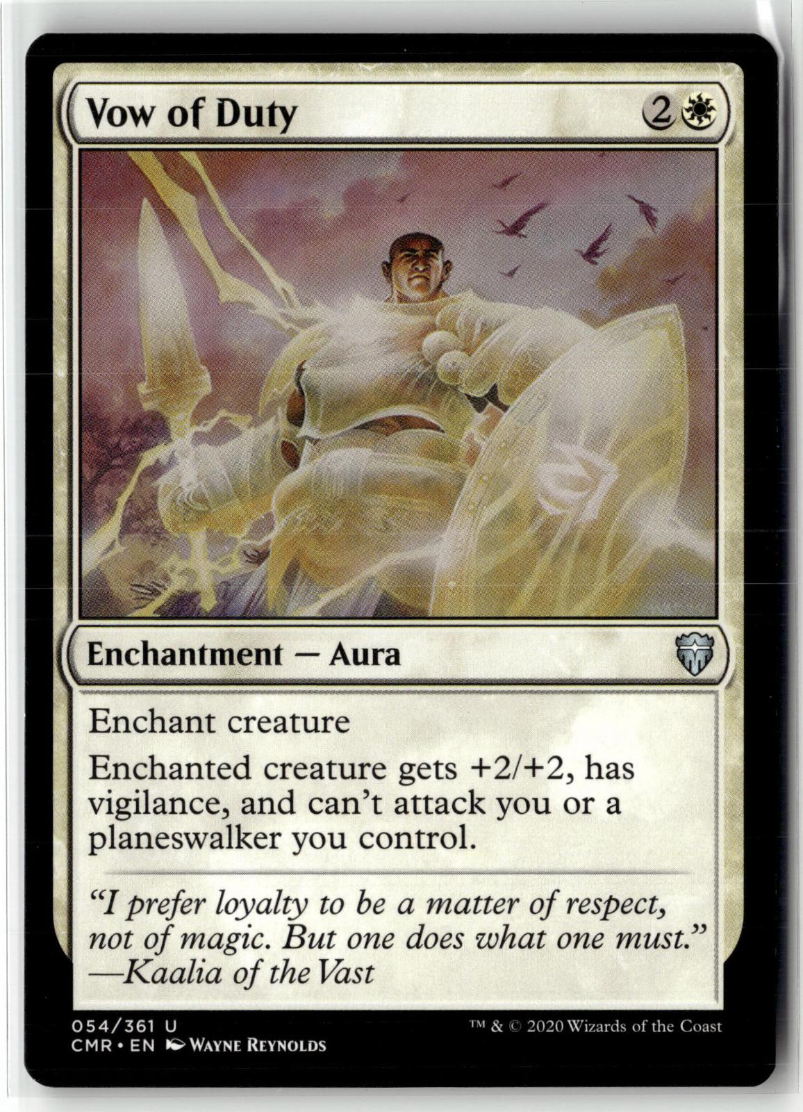 Vow of Duty 54 Uncommon Commander Legends Magic: The Gathering Near Mint