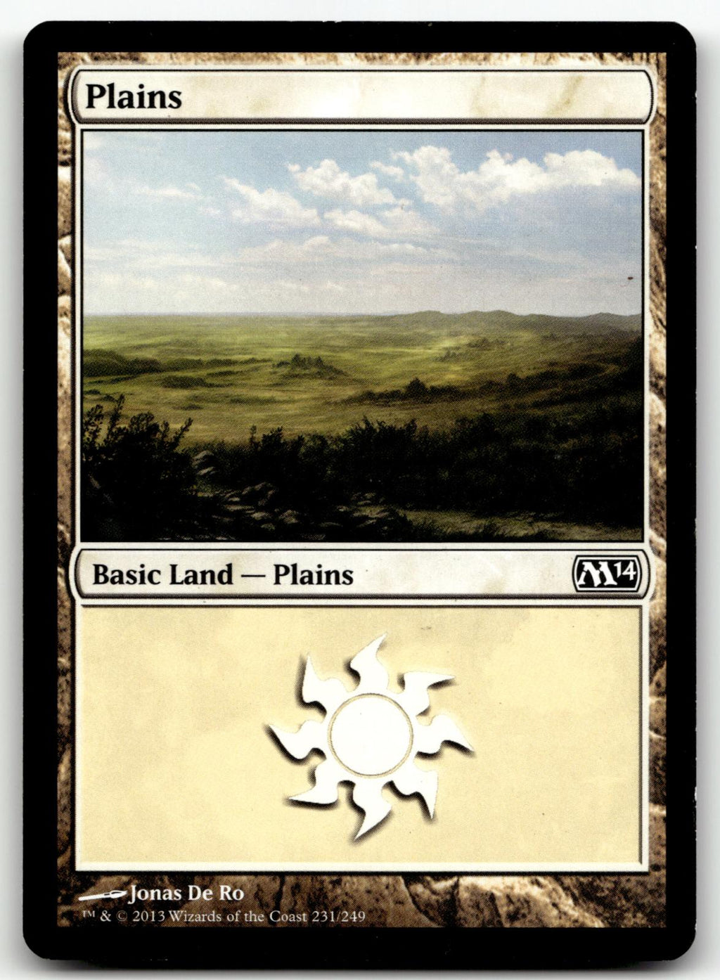Plains (231) 231 Land Magic 2014 (M14) Magic: The Gathering Near Mint