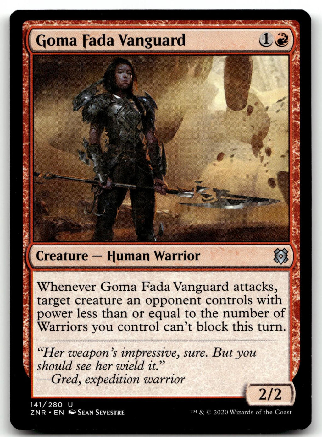 Goma Fada Vanguard 141 Uncommon Zendikar Rising Magic: The Gathering Near Mint