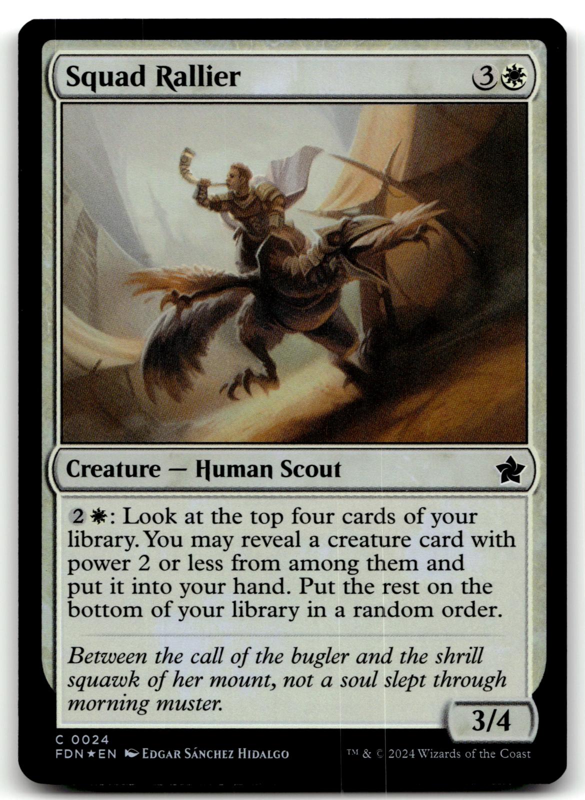 Squad Rallier 24 Common Foundations Magic: The Gathering Foil Near Mint