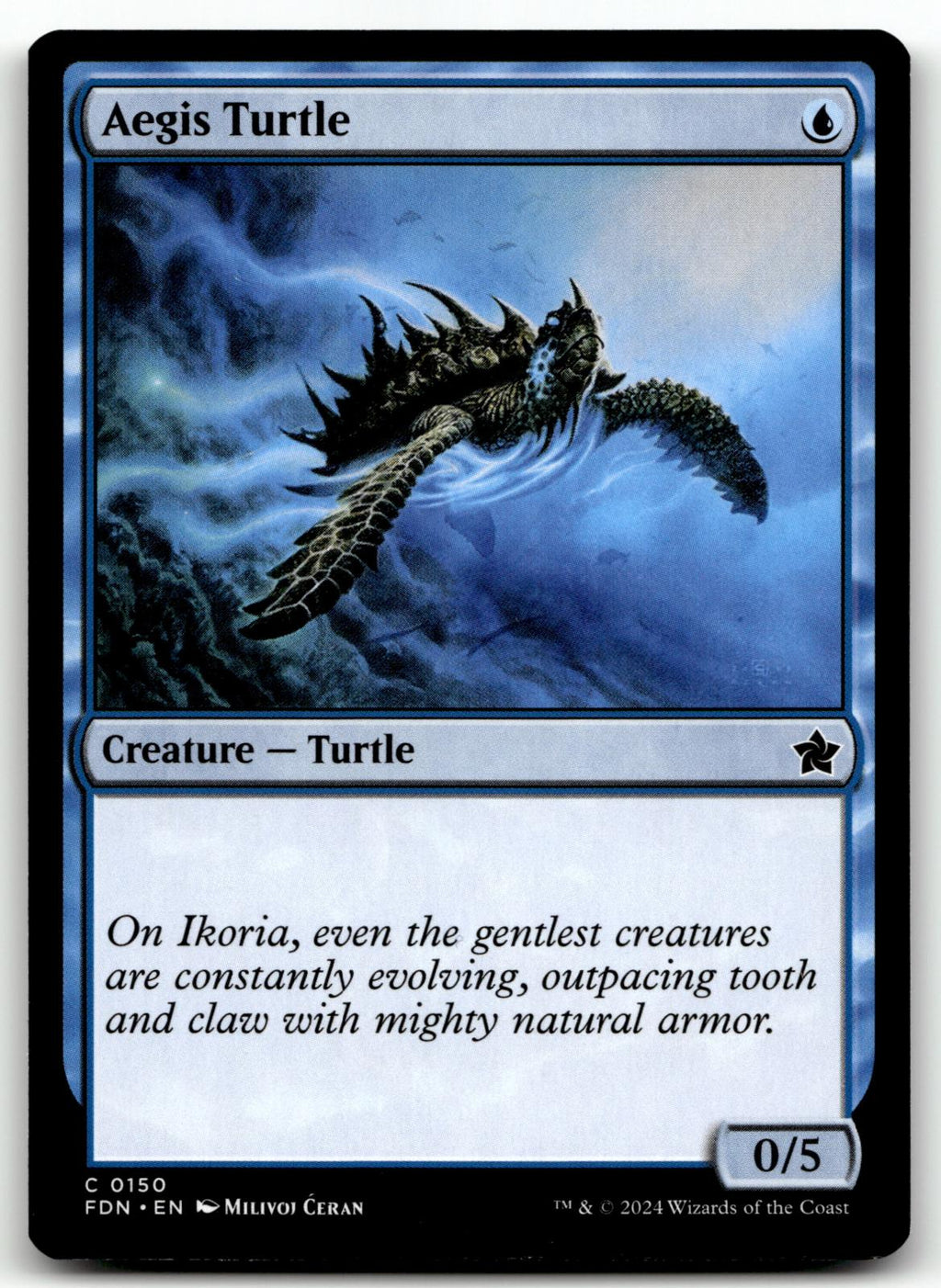 Aegis Turtle 150 Common Foundations Magic: The Gathering Near Mint