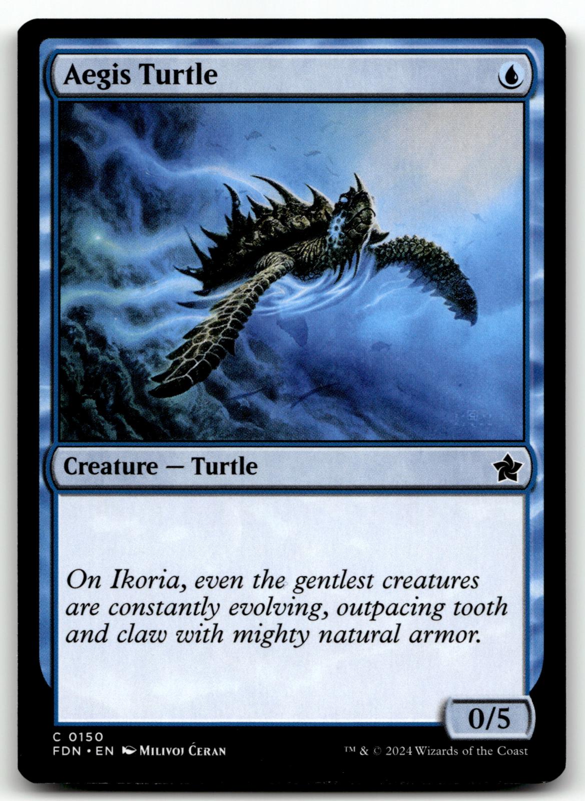 Aegis Turtle 150 Common Foundations Magic: The Gathering Near Mint