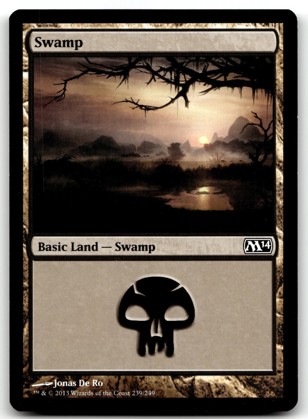 Swamp (239) 239 Land Magic 2014 (M14) Magic: The Gathering Near Mint