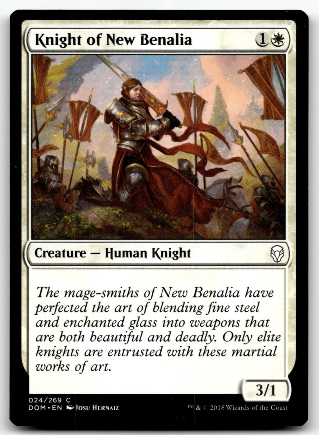 Knight of New Benalia 24 Common Dominaria Magic: The Gathering Near Mint