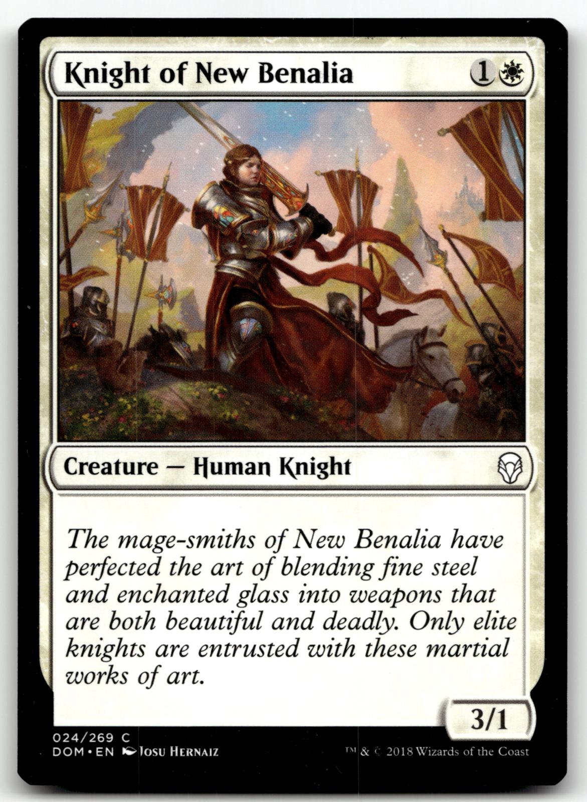 Knight of New Benalia 24 Common Dominaria Magic: The Gathering Near Mint