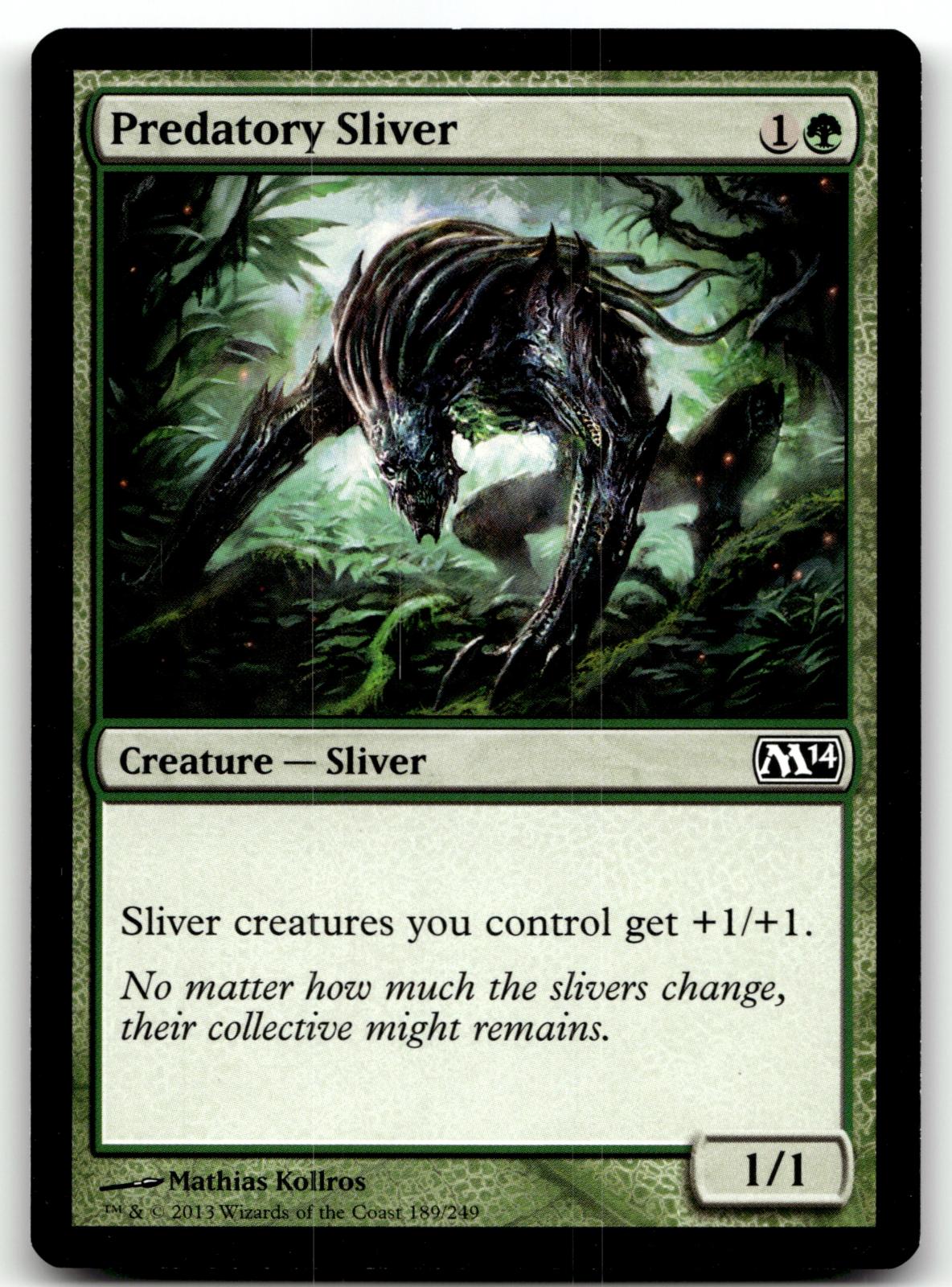 Predatory Sliver 189 Common Magic 2014 (M14) Magic: The Gathering Near Mint