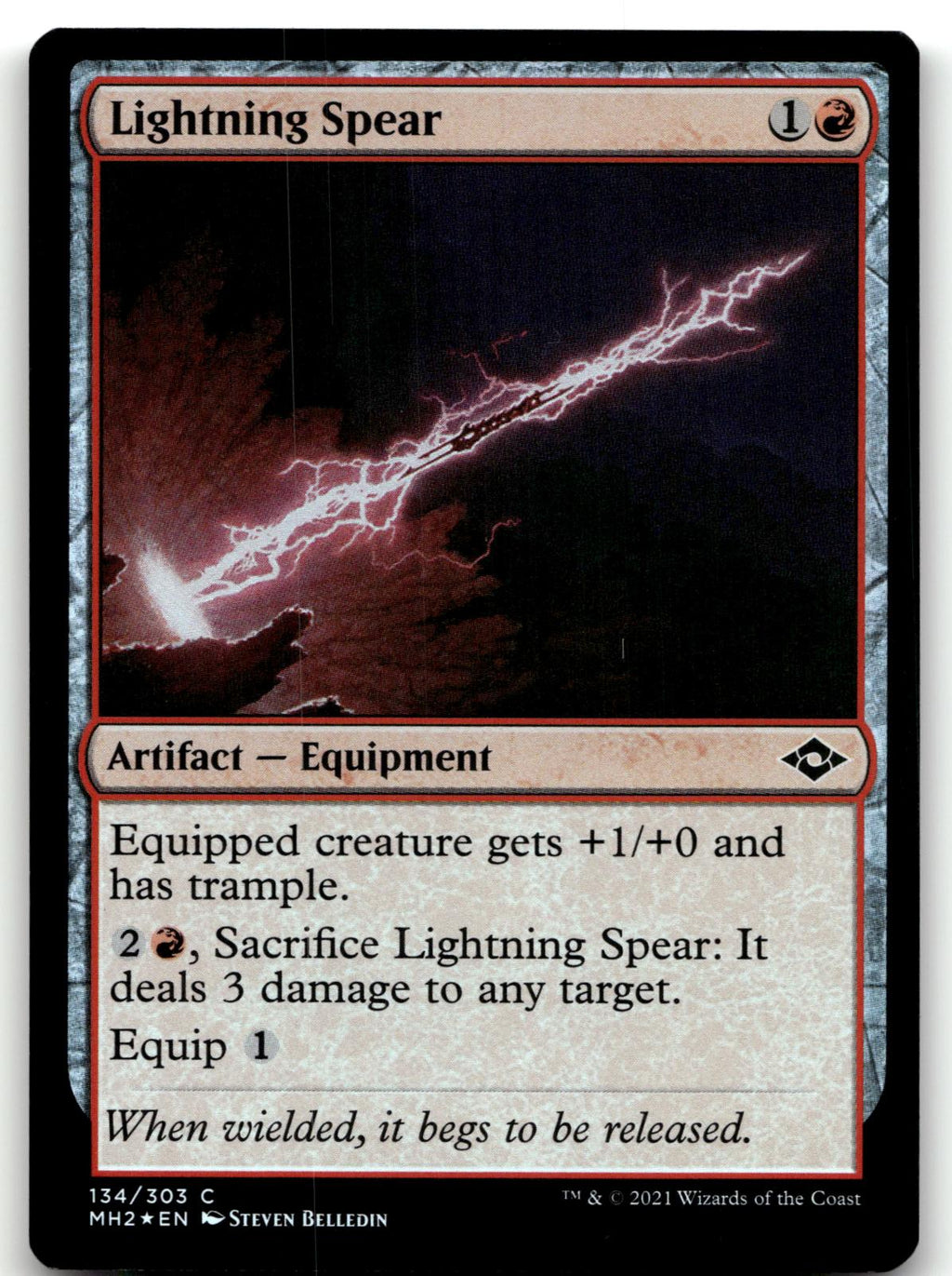 Lightning Spear 134 Common Modern Horizons 2 Magic: The Gathering Foil Near Mint