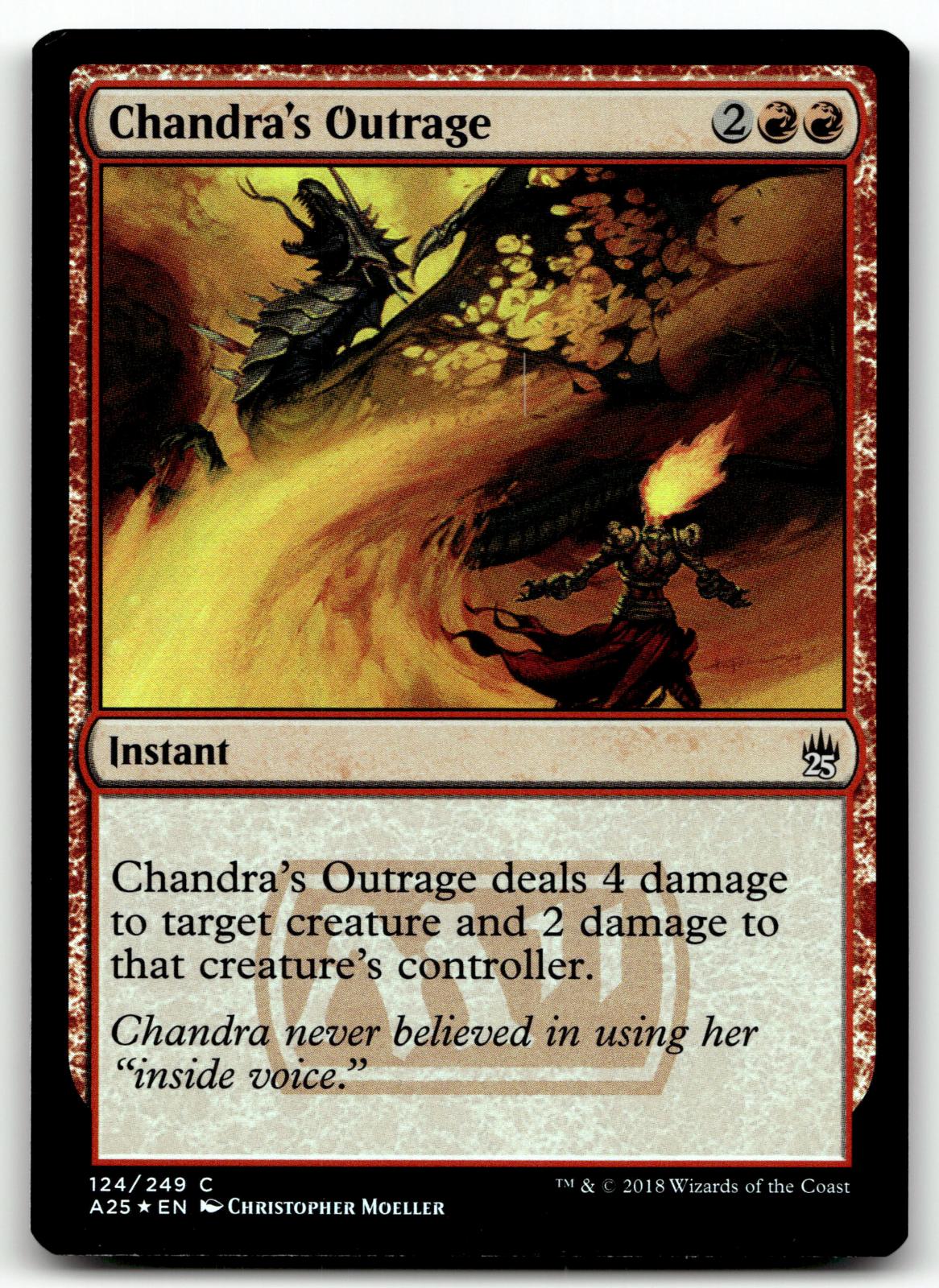 Chandra's Outrage 124 Common Masters 25 Magic: The Gathering Foil Near Mint