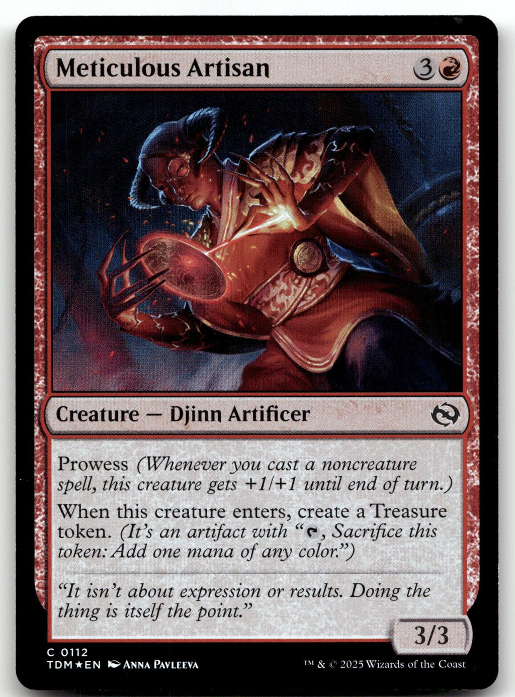 Meticulous Artisan 112 Common Tarkir: Dragonstorm Magic: The Gathering Foil NM