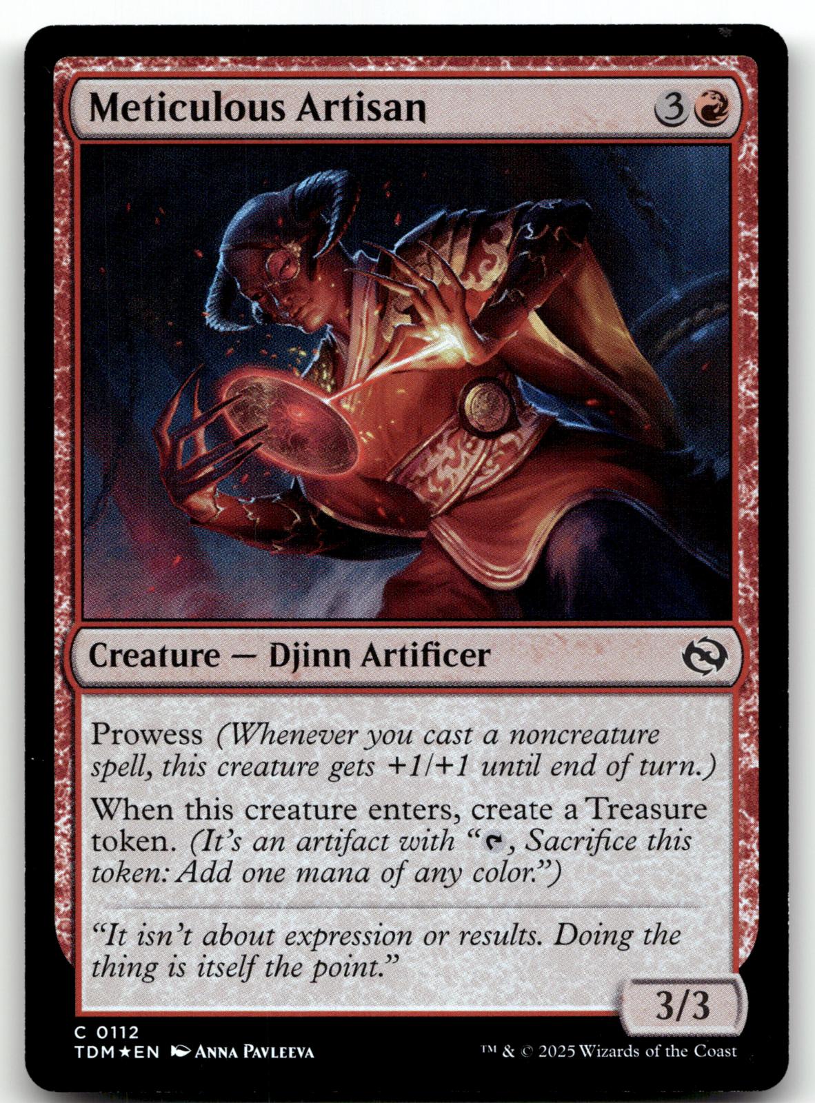 Meticulous Artisan 112 Common Tarkir: Dragonstorm Magic: The Gathering Foil NM