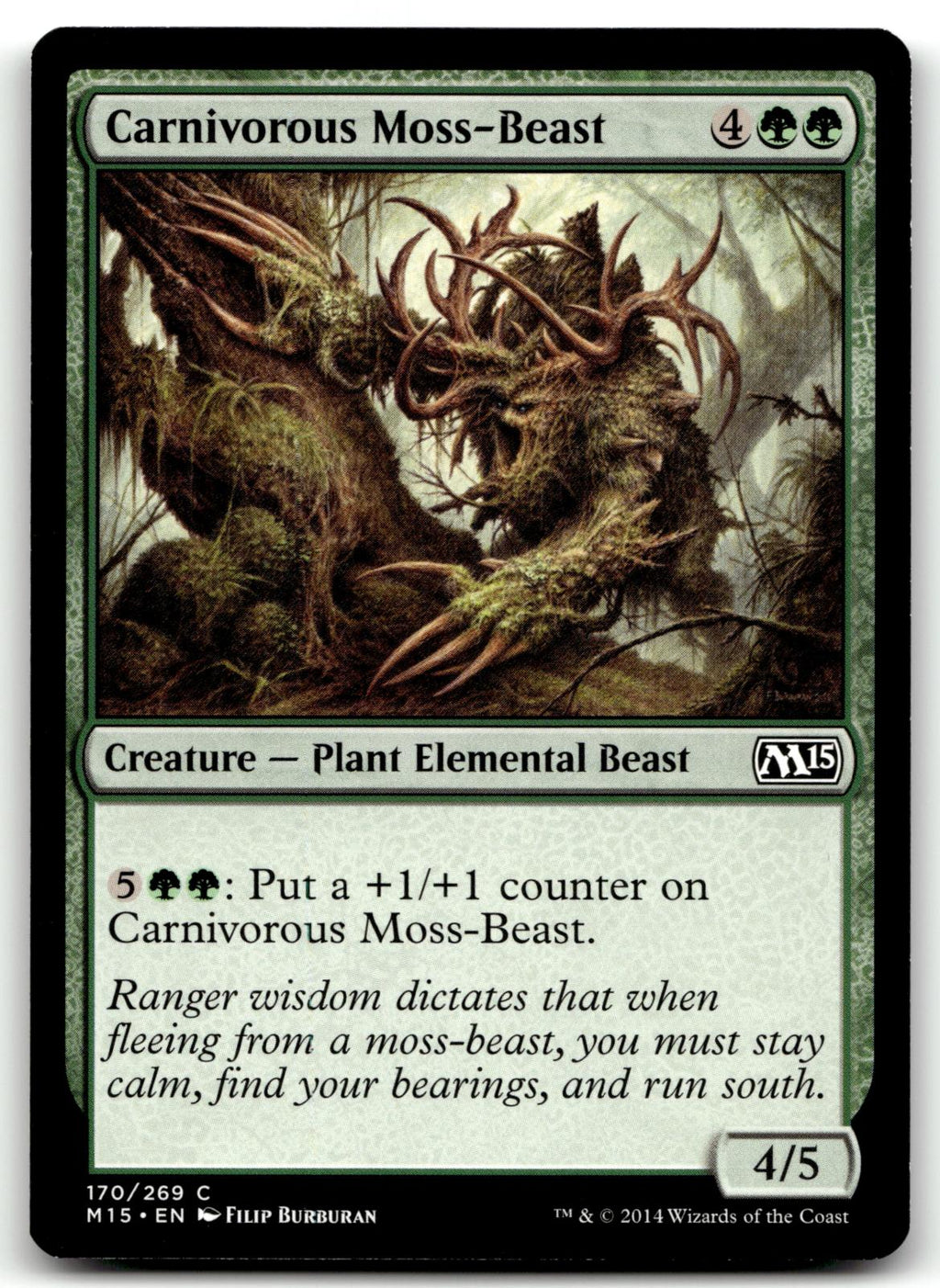 Carnivorous Moss-Beast 170 Common Magic 2015 (M15) Magic: The Gathering NM