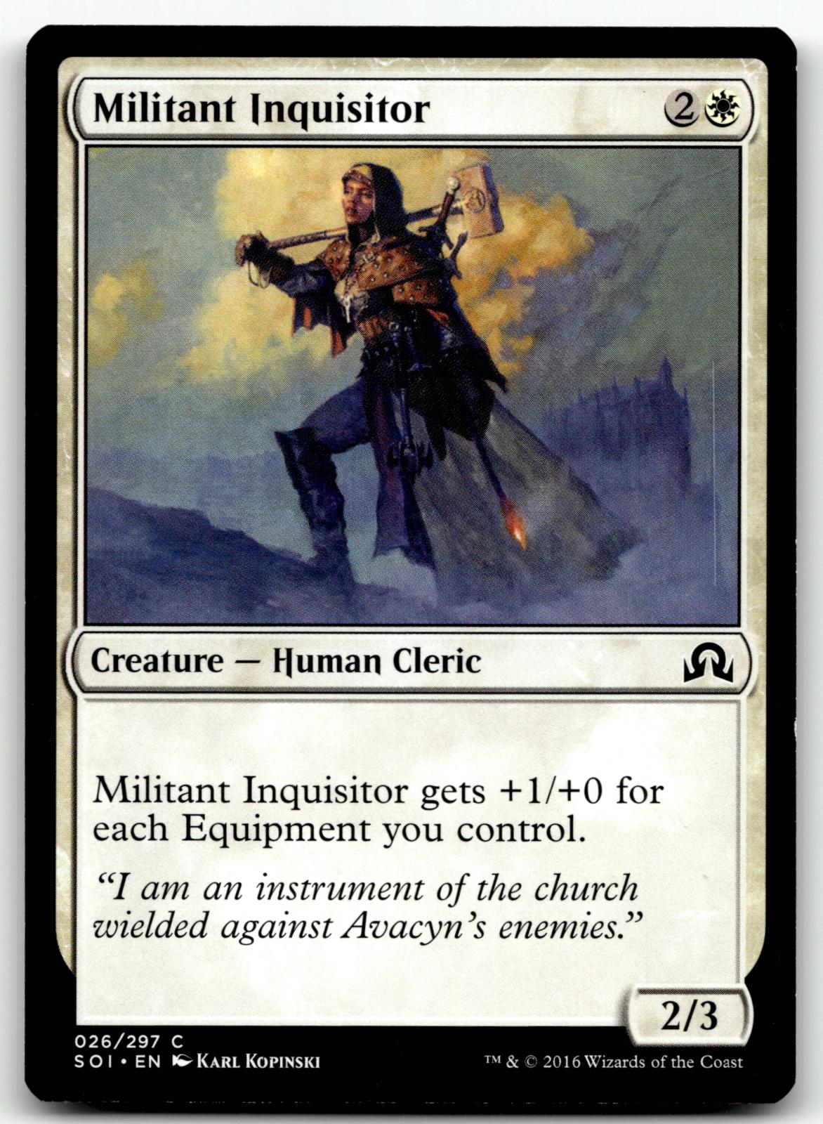 Militant Inquisitor 26 Common Shadows over Innistrad Magic: The Gathering NM