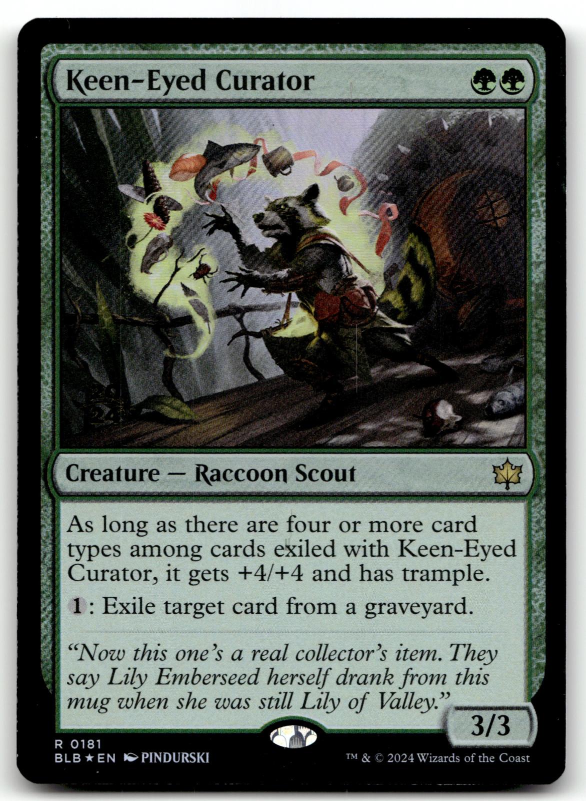 Keen-Eyed Curator 181 Rare Bloomburrow Magic: The Gathering Foil Near Mint
