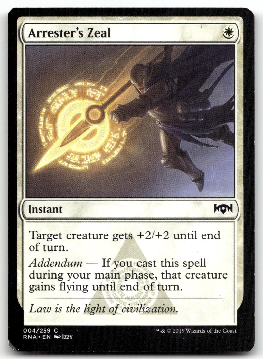 Arrester's Zeal 4 Common Ravnica Allegiance Magic: The Gathering Near Mint