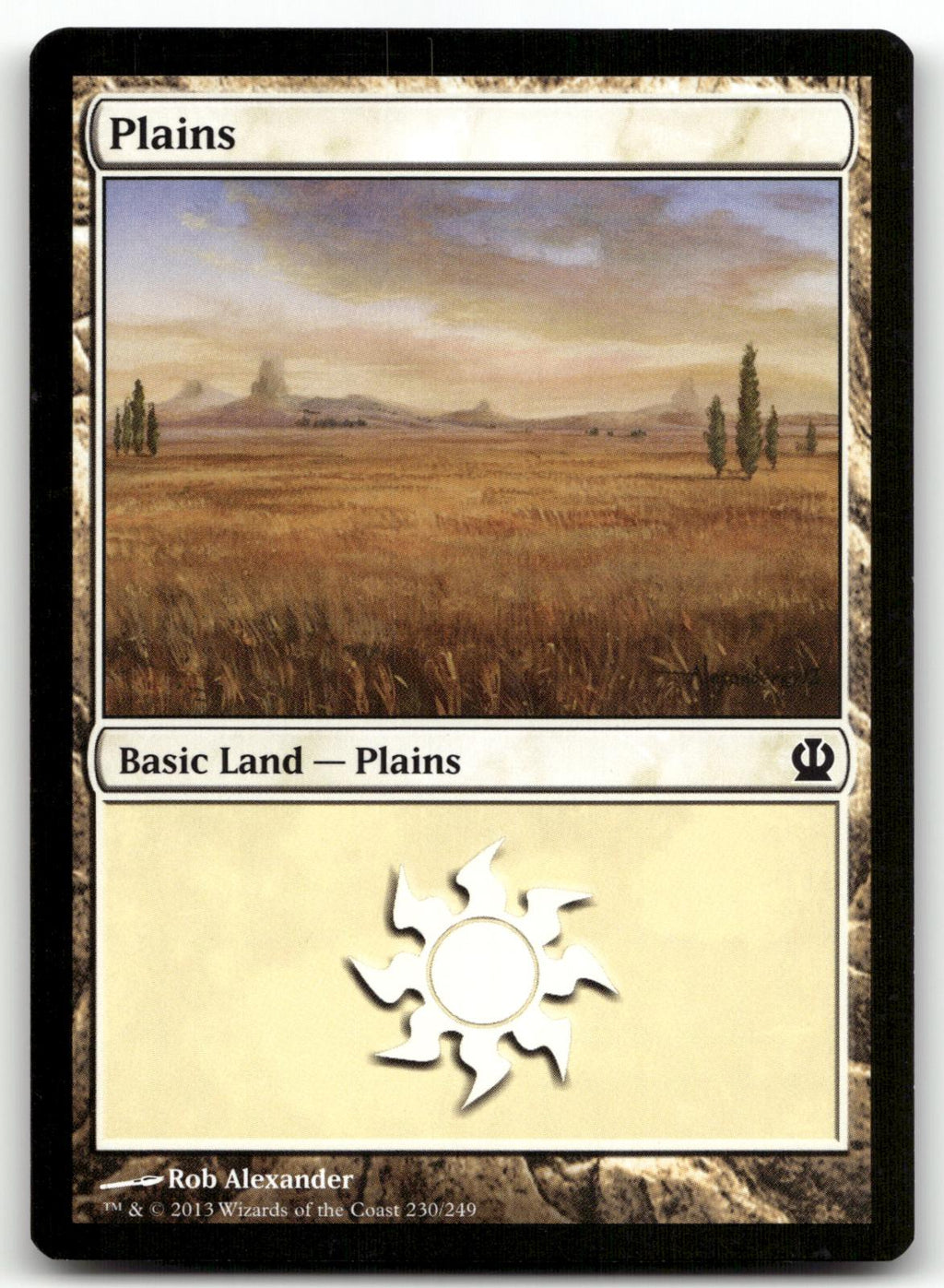 Plains (230) 230 Land Theros Magic: The Gathering Near Mint