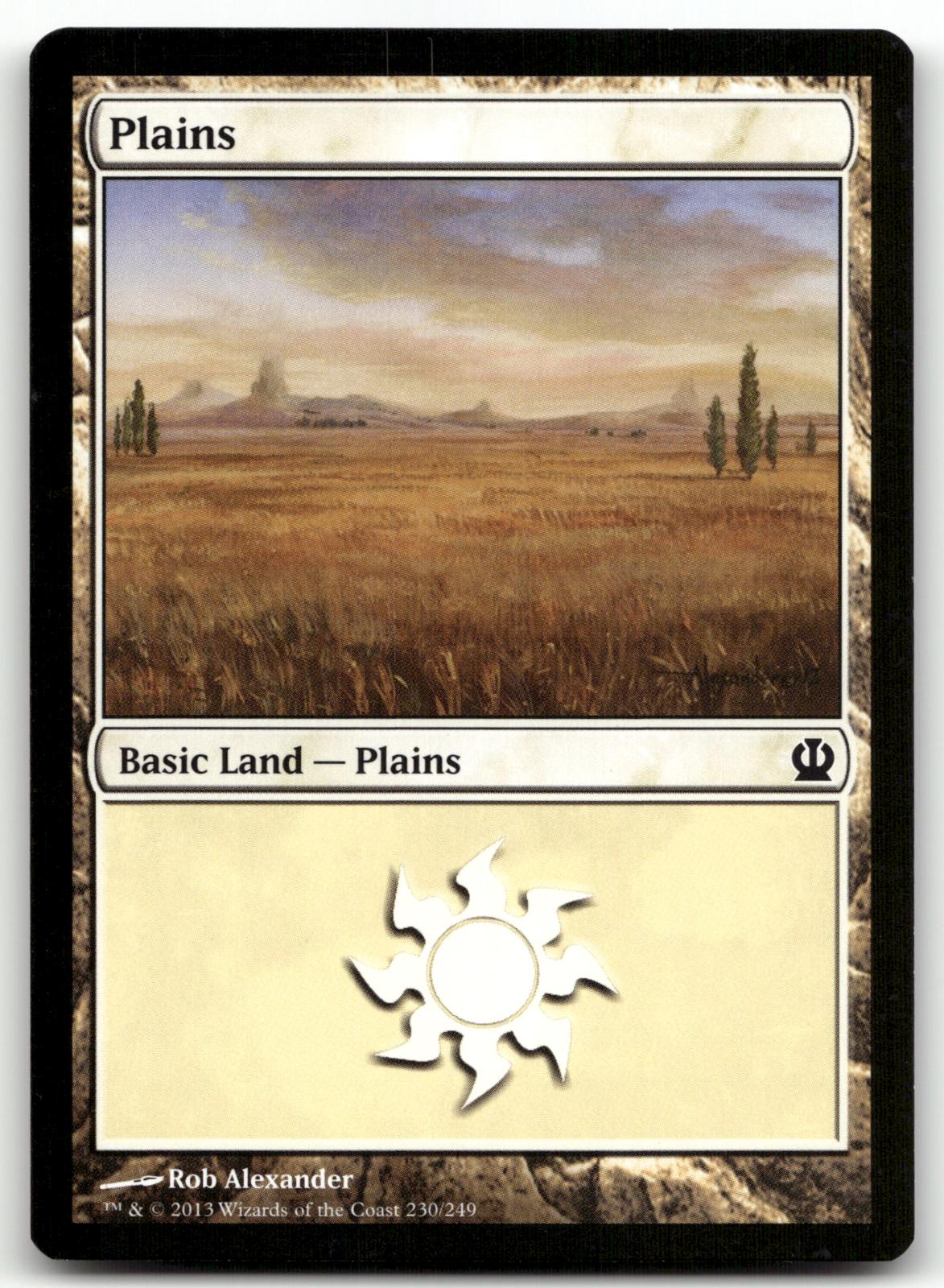Plains (230) 230 Land Theros Magic: The Gathering Near Mint