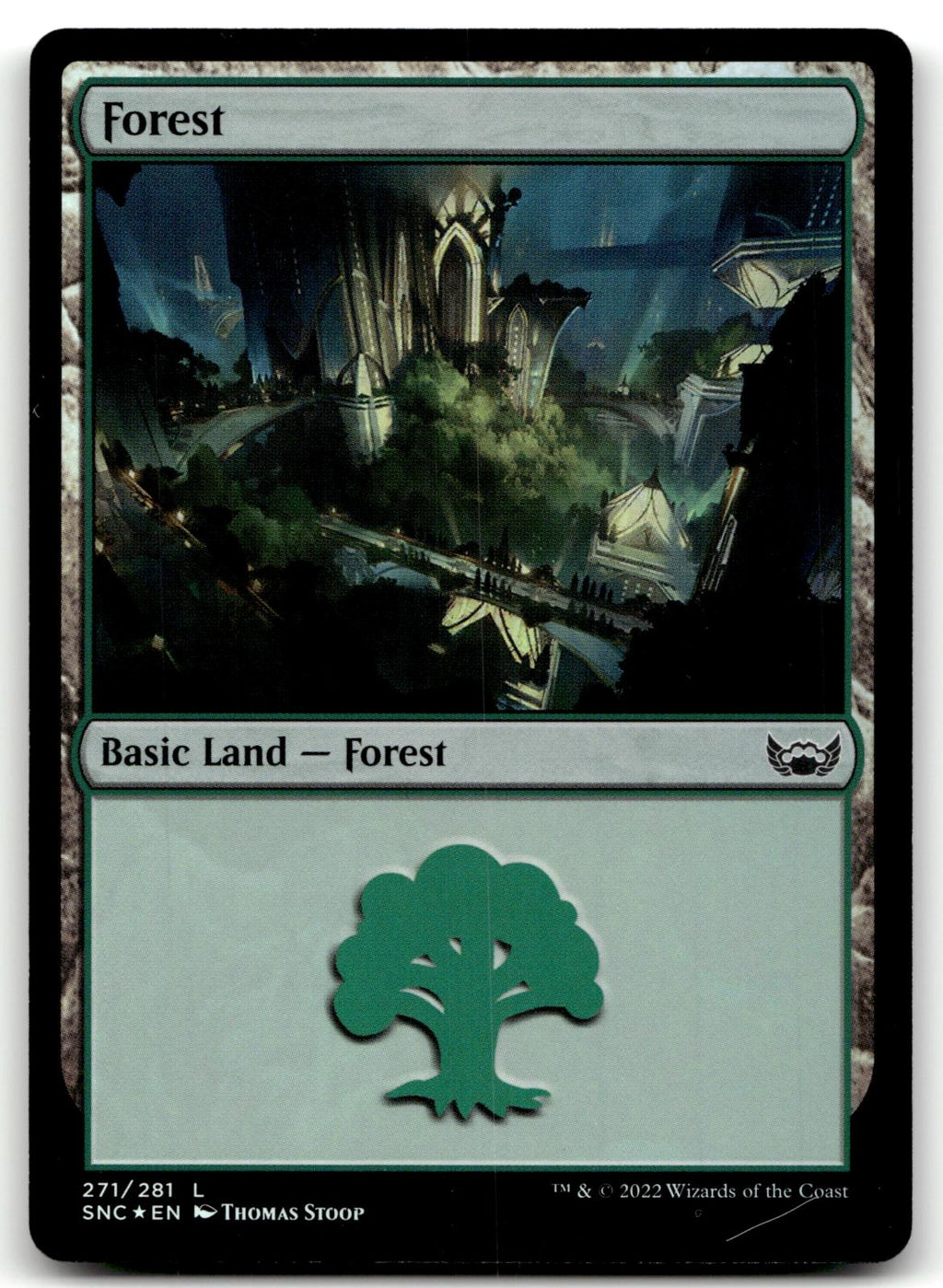 Forest (271) 271 Land Streets of New Capenna Magic: The Gathering Foil Near Mint