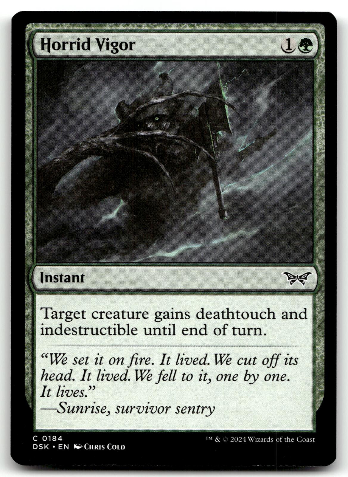Horrid Vigor 184 Common Duskmourn: House of Horror Magic: The Gathering NM