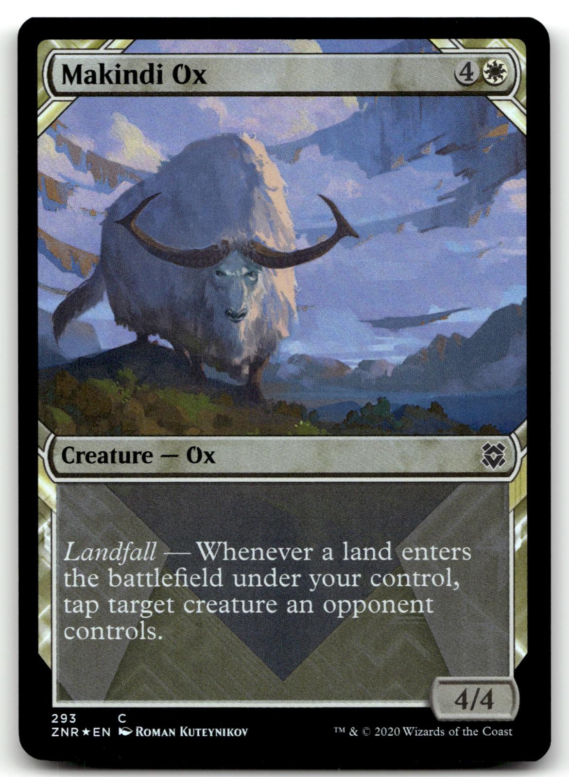 Makindi Ox (Showcase) 293 Common Zendikar Rising Magic: The Gathering Foil NM