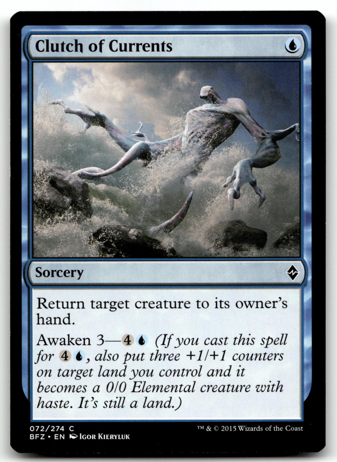 Clutch of Currents 72 Common Battle for Zendikar Magic: The Gathering Near Mint
