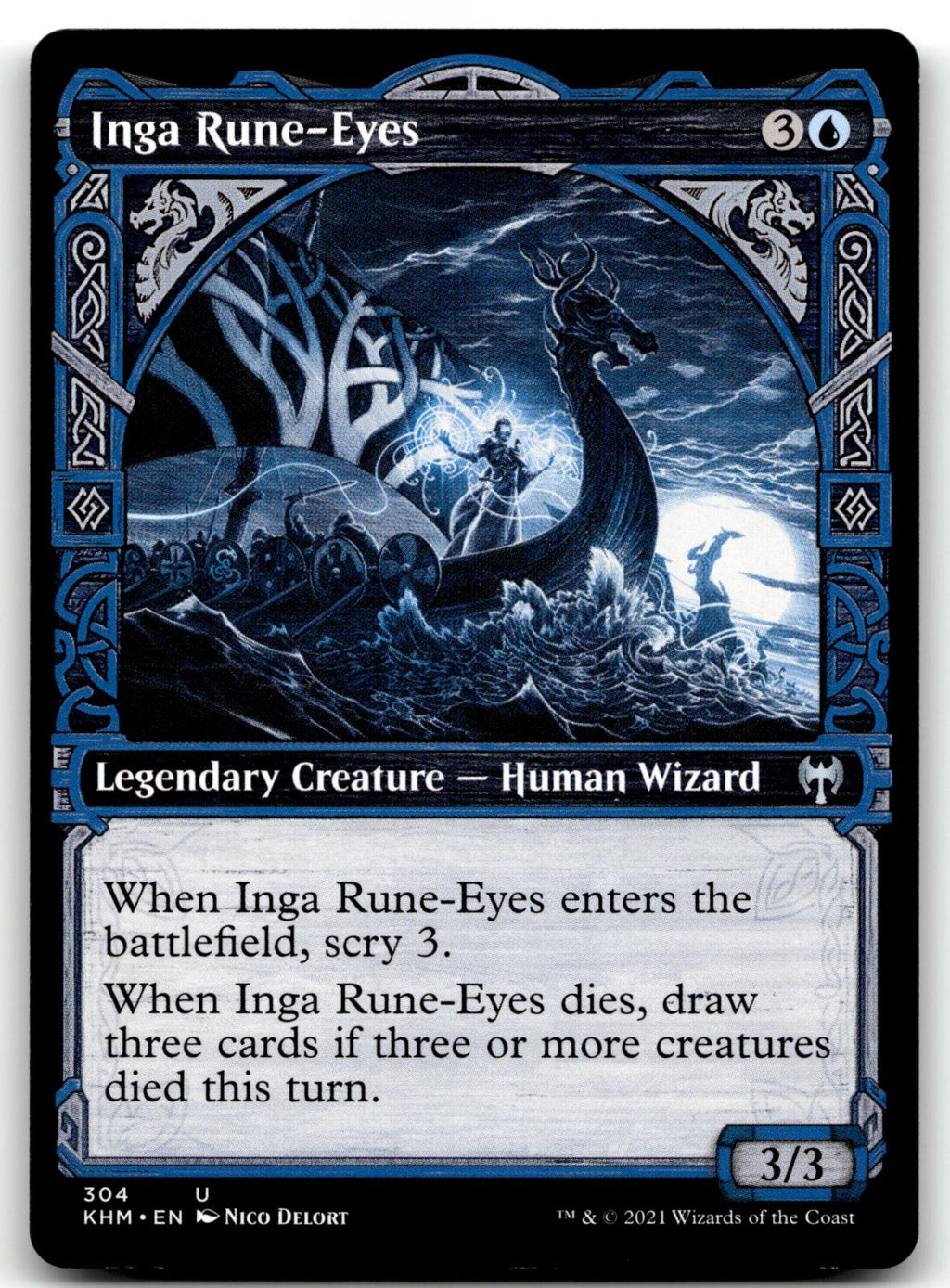 Inga Rune-Eyes (Showcase) 304 Uncommon Kaldheim Magic: The Gathering Near Mint