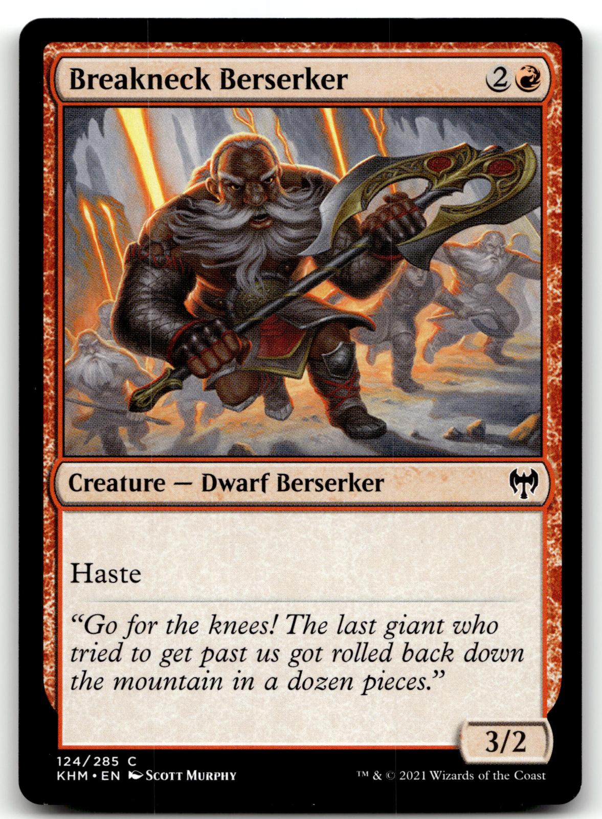 Breakneck Berserker 124 Common Kaldheim Magic: The Gathering Near Mint