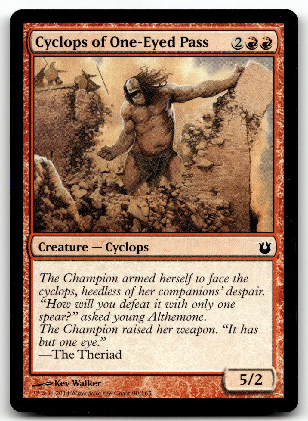 Cyclops of One-Eyed Pass 90 Common Born of the Gods Magic: The Gathering NM