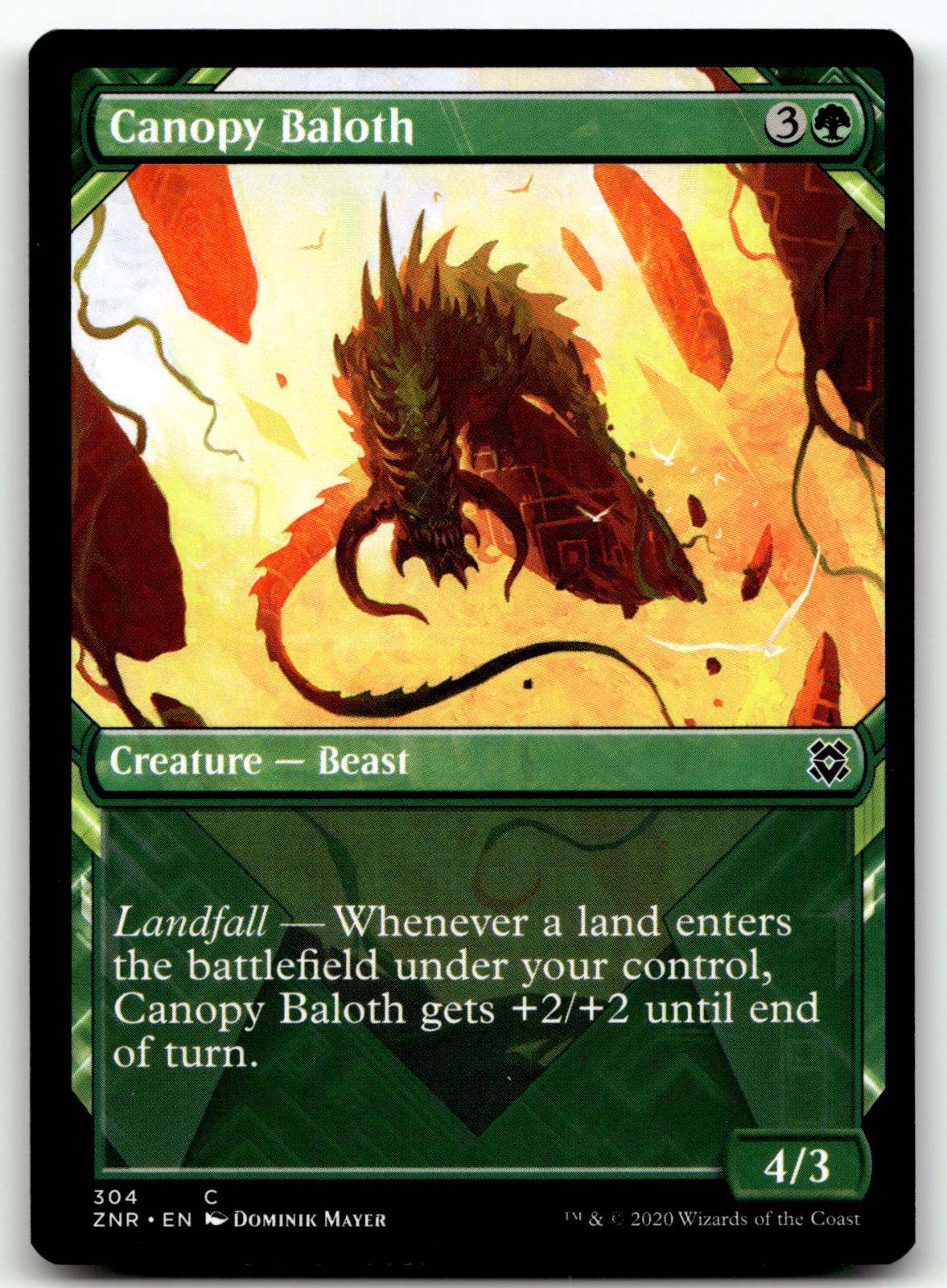 Canopy Baloth (Showcase) 304 Common Zendikar Rising Magic: The Gathering NM