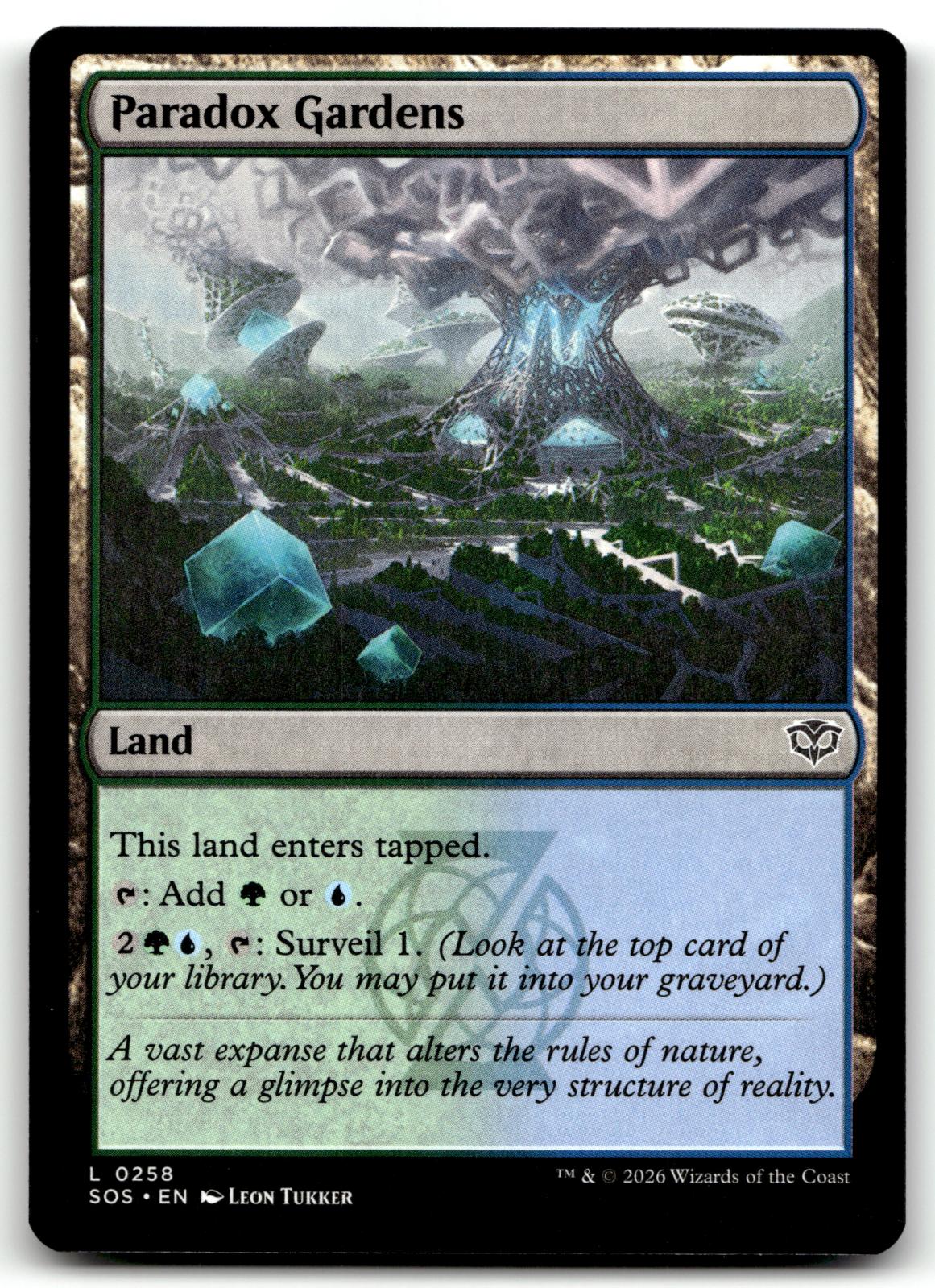 Paradox Gardens 258 Land Secrets of Strixhaven Magic: The Gathering Near Mint