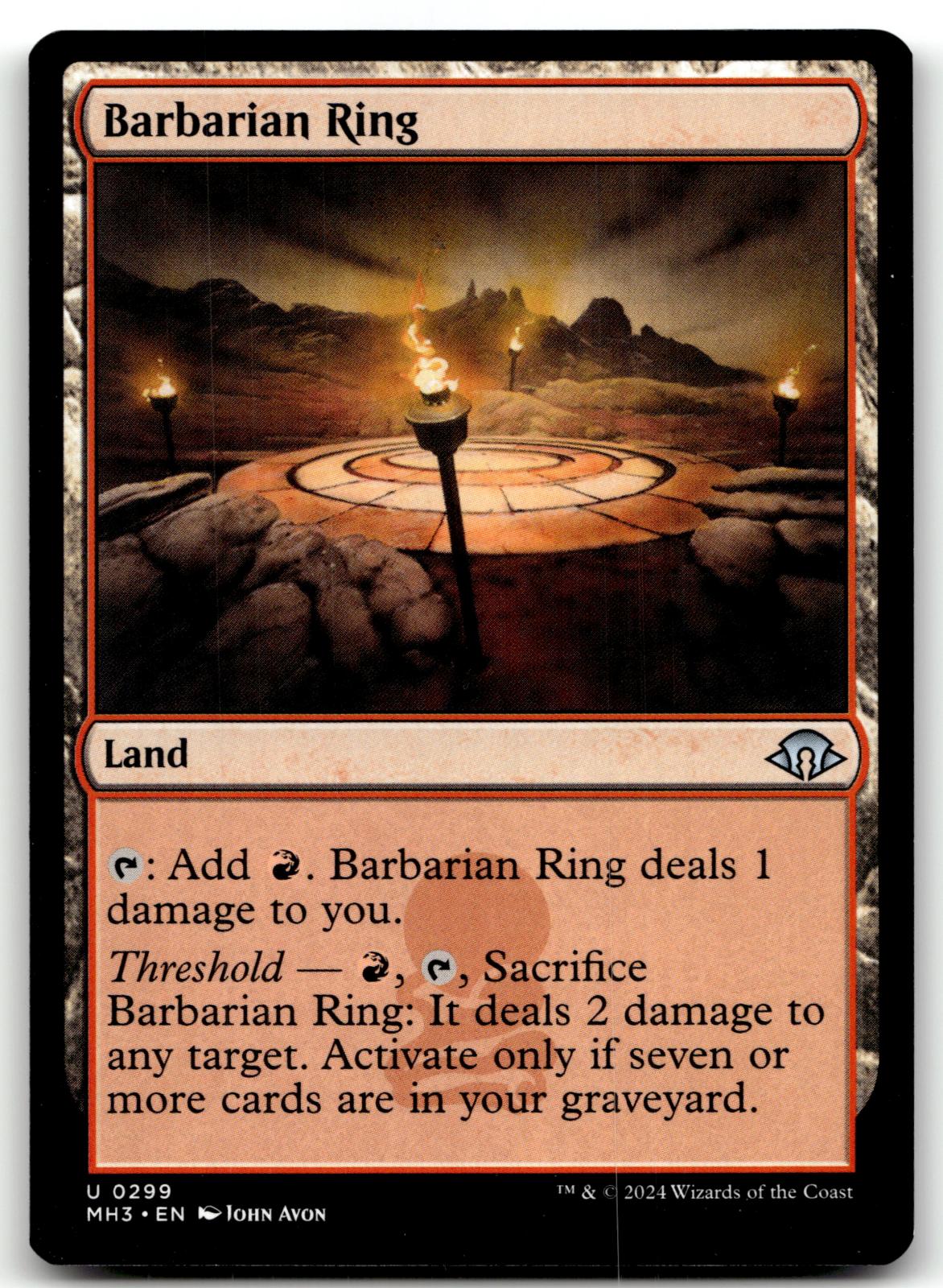 Barbarian Ring 299 Uncommon Modern Horizons 3 Magic: The Gathering Near Mint