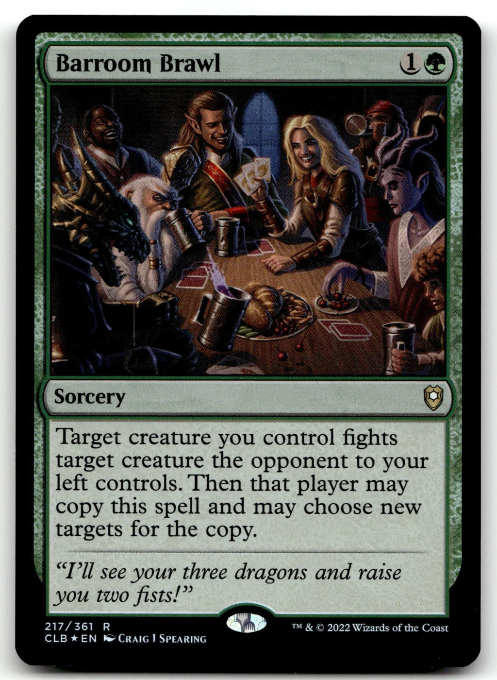 Barroom Brawl 217 Commander Legends: Battle for Baldur's Gate Magic: The Gathering Foil NM