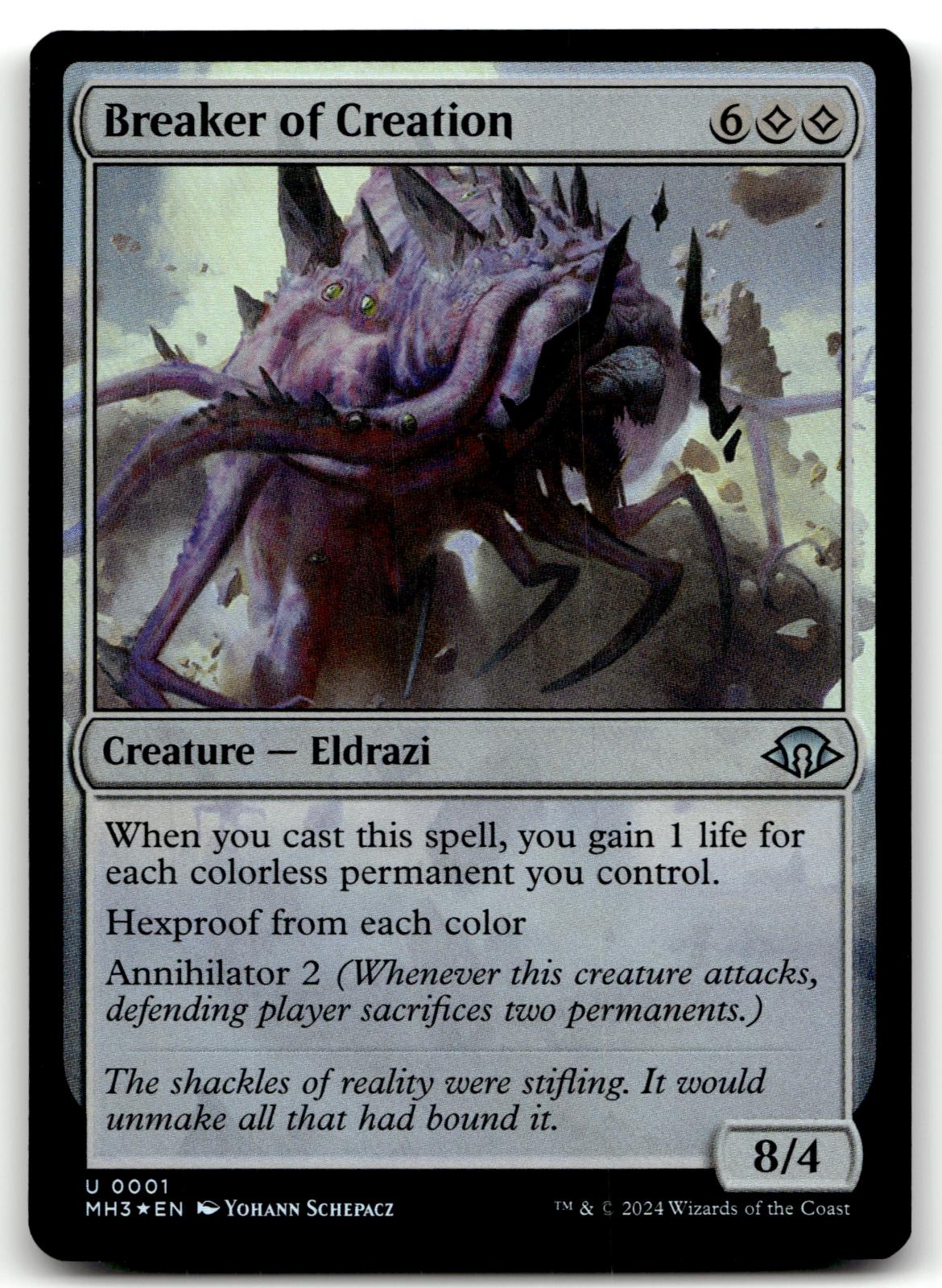 Breaker of Creation 1 Uncommon Modern Horizons 3 Magic: The Gathering Foil NM