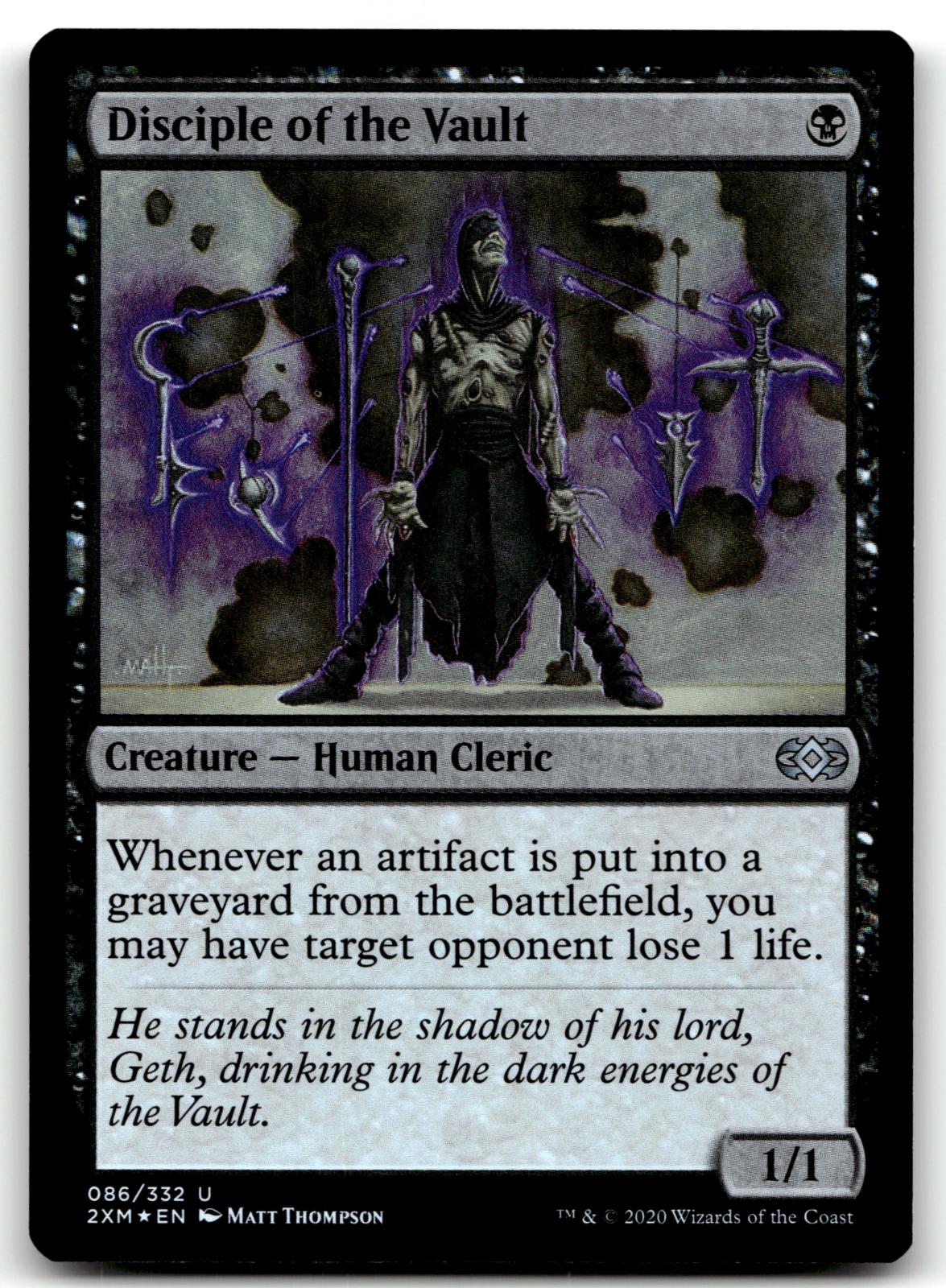 Disciple of the Vault 86 Uncommon Double Masters Magic: The Gathering Foil NM