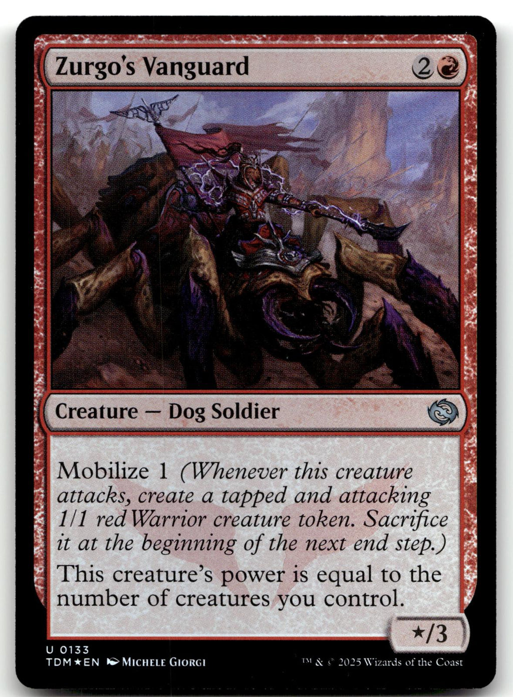 Zurgo's Vanguard 133 Uncommon Tarkir: Dragonstorm Magic: The Gathering Foil NM