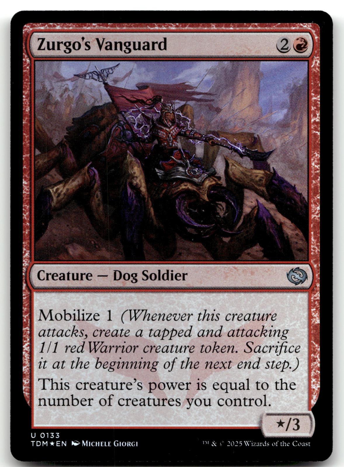 Zurgo's Vanguard 133 Uncommon Tarkir: Dragonstorm Magic: The Gathering Foil NM